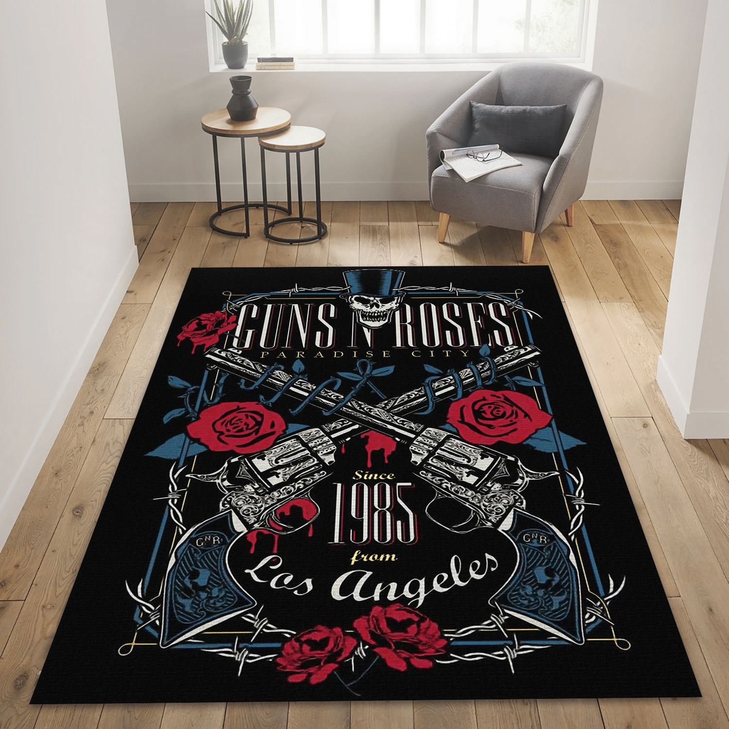 Guns N Roses 5 Area Rug, Living Room  Rug - Christmas Gift US Decor - Indoor Outdoor Rugs