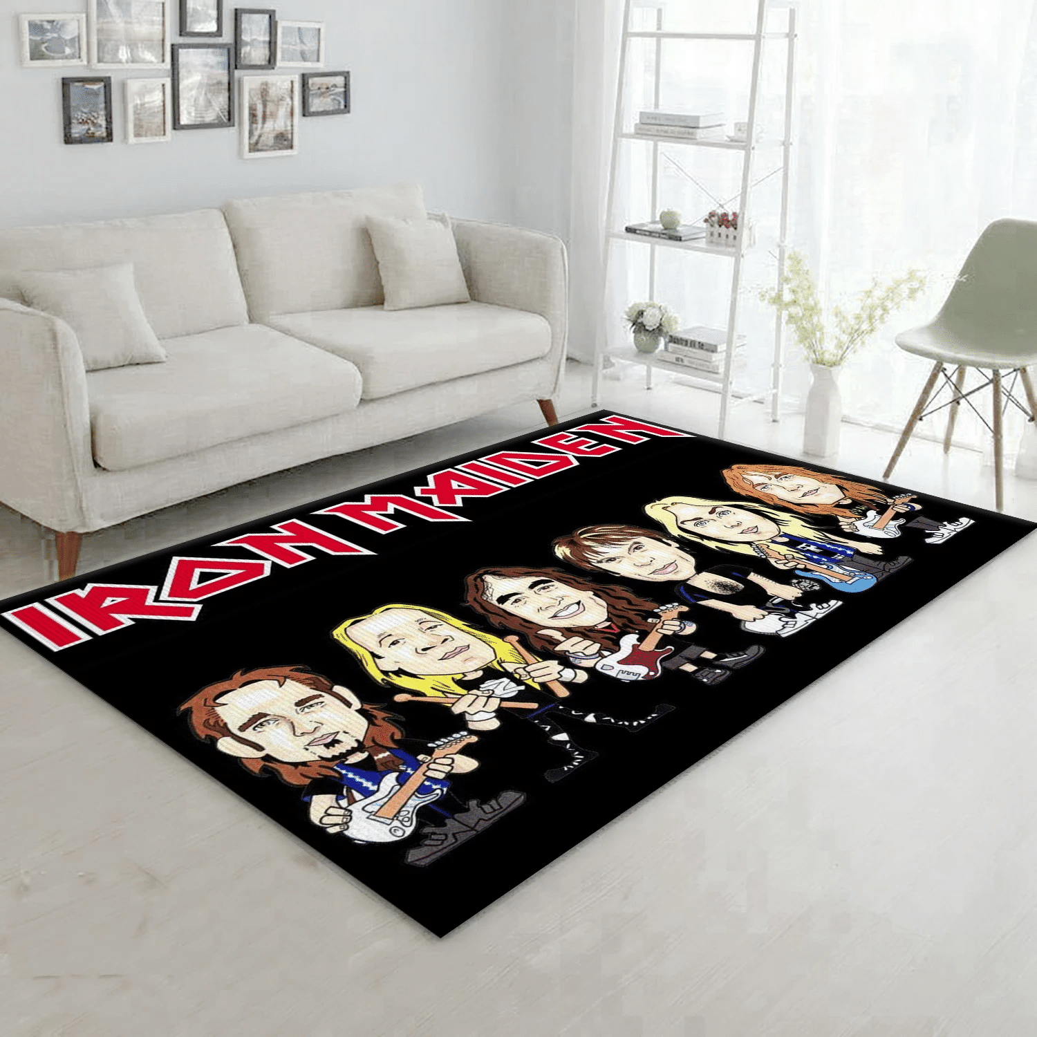 Iron Maiden Chibi Music Band Music Area Rug, Living Room  Rug - Christmas Gift US Decor - Indoor Outdoor Rugs