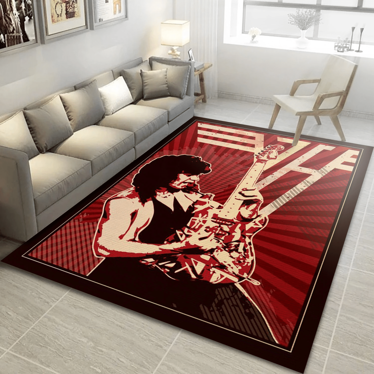 Van Halen Legend Area Rug, Living Room  Rug - Home Decor - Indoor Outdoor Rugs