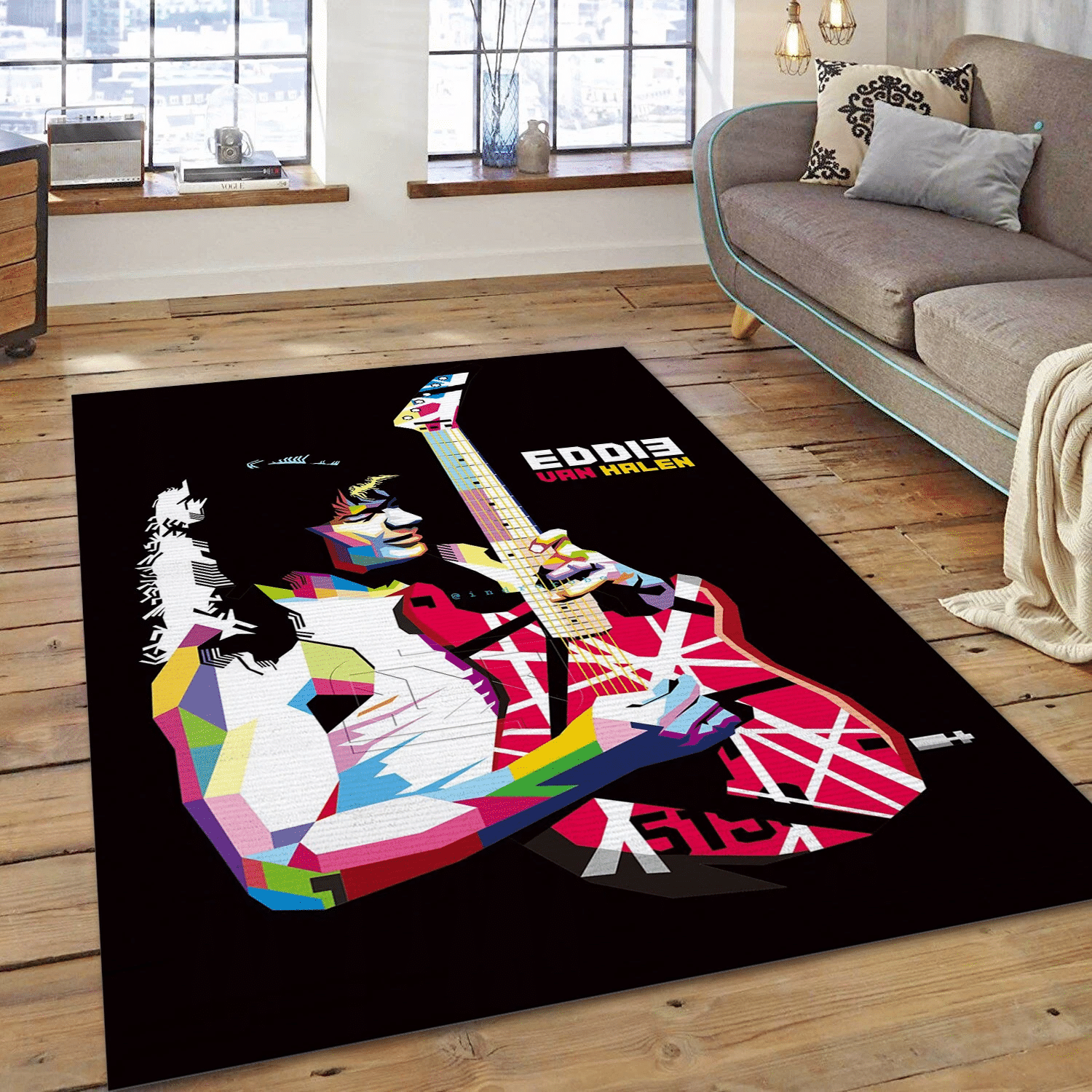 Van Halen Eddie Music Area Rug, Living Room  Rug - Family Gift US Decor - Indoor Outdoor Rugs