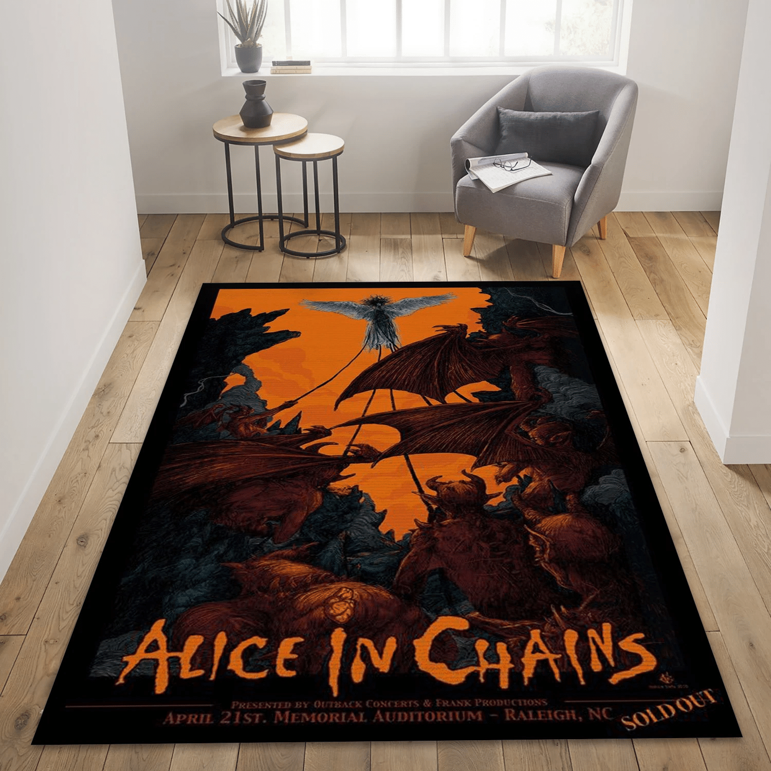 Alice In Chains 5 Music Area Rug For Christmas, Living Room  Rug - Home Decor - Indoor Outdoor Rugs