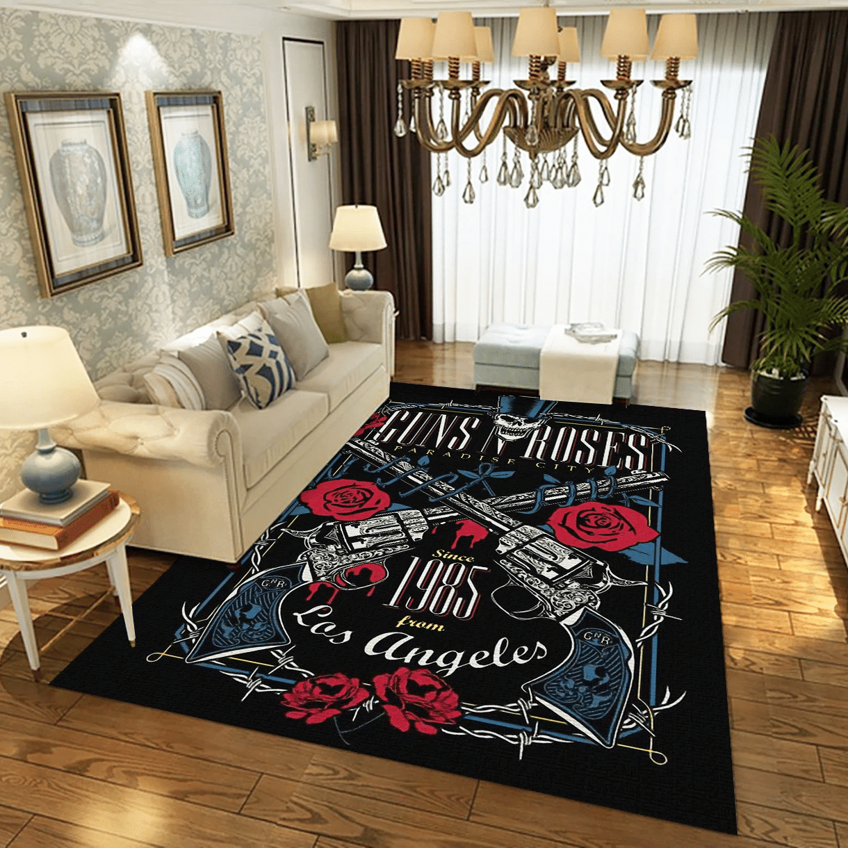 Guns N Roses 5 Area Rug, Living Room  Rug - Christmas Gift US Decor - Indoor Outdoor Rugs