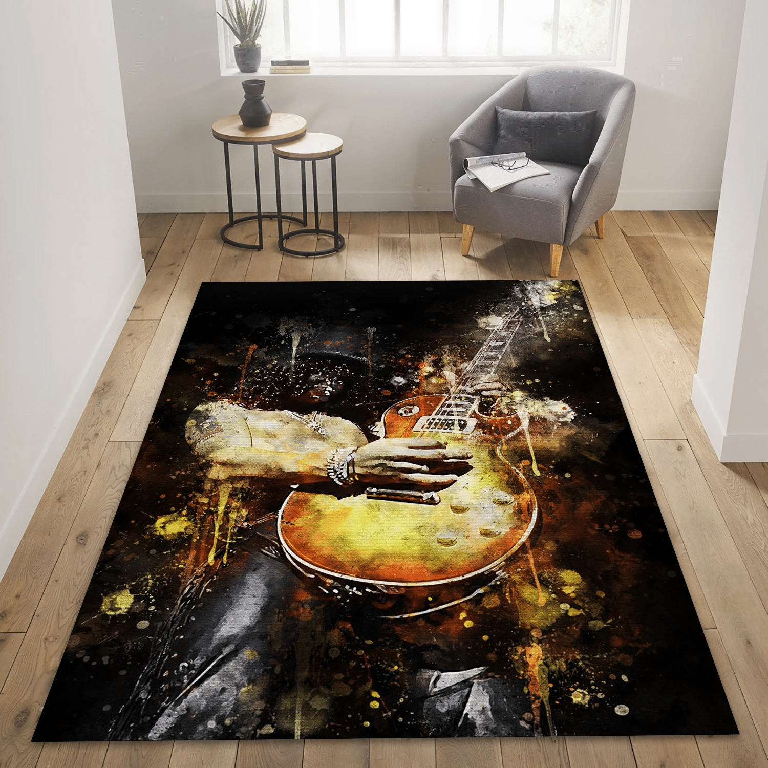 Slash Guns N Roses Music Area Rug, Living Room  Rug - Floor Decor - Indoor Outdoor Rugs