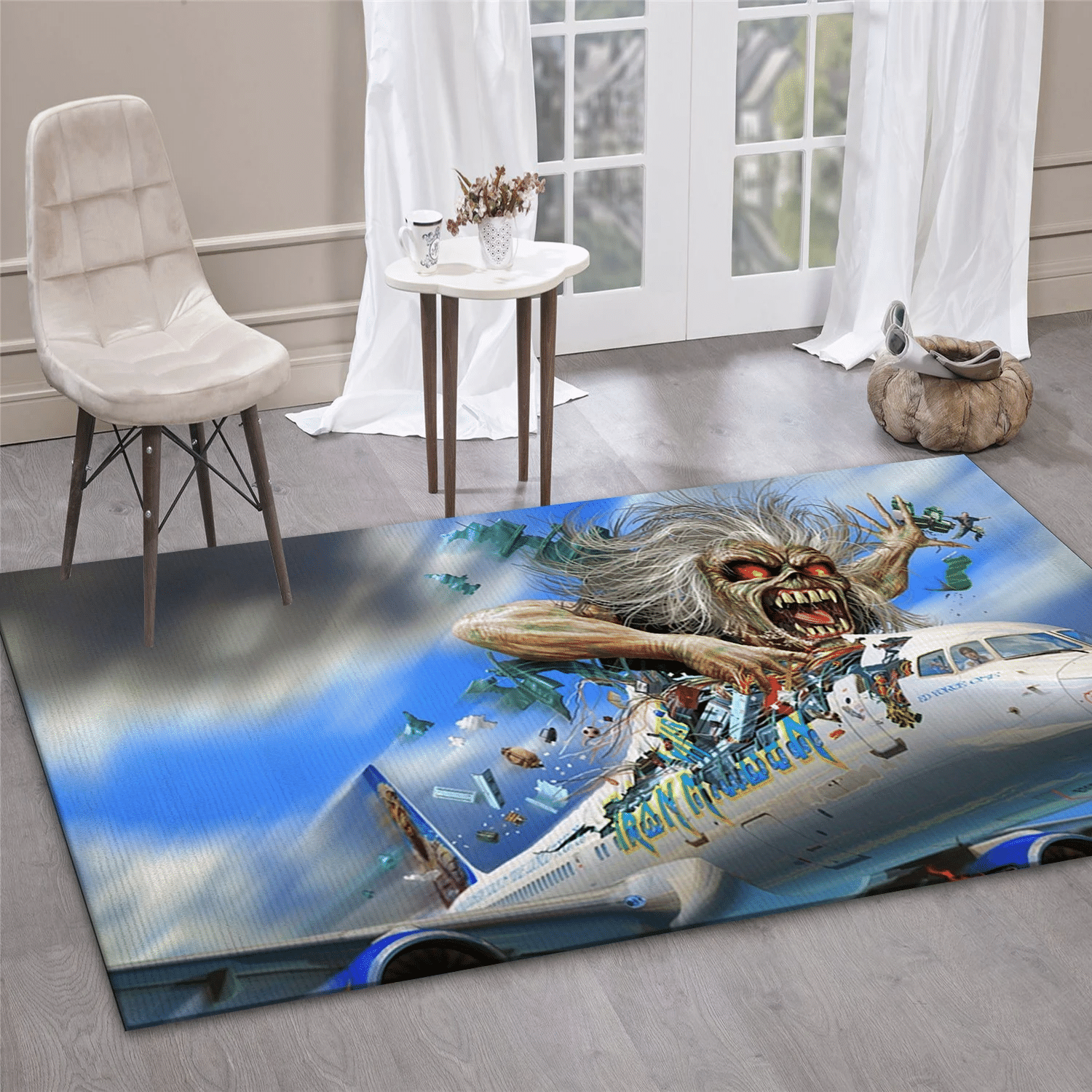 Iron Maiden Scary Area Rug, Living Room  Rug - Family Gift US Decor - Indoor Outdoor Rugs