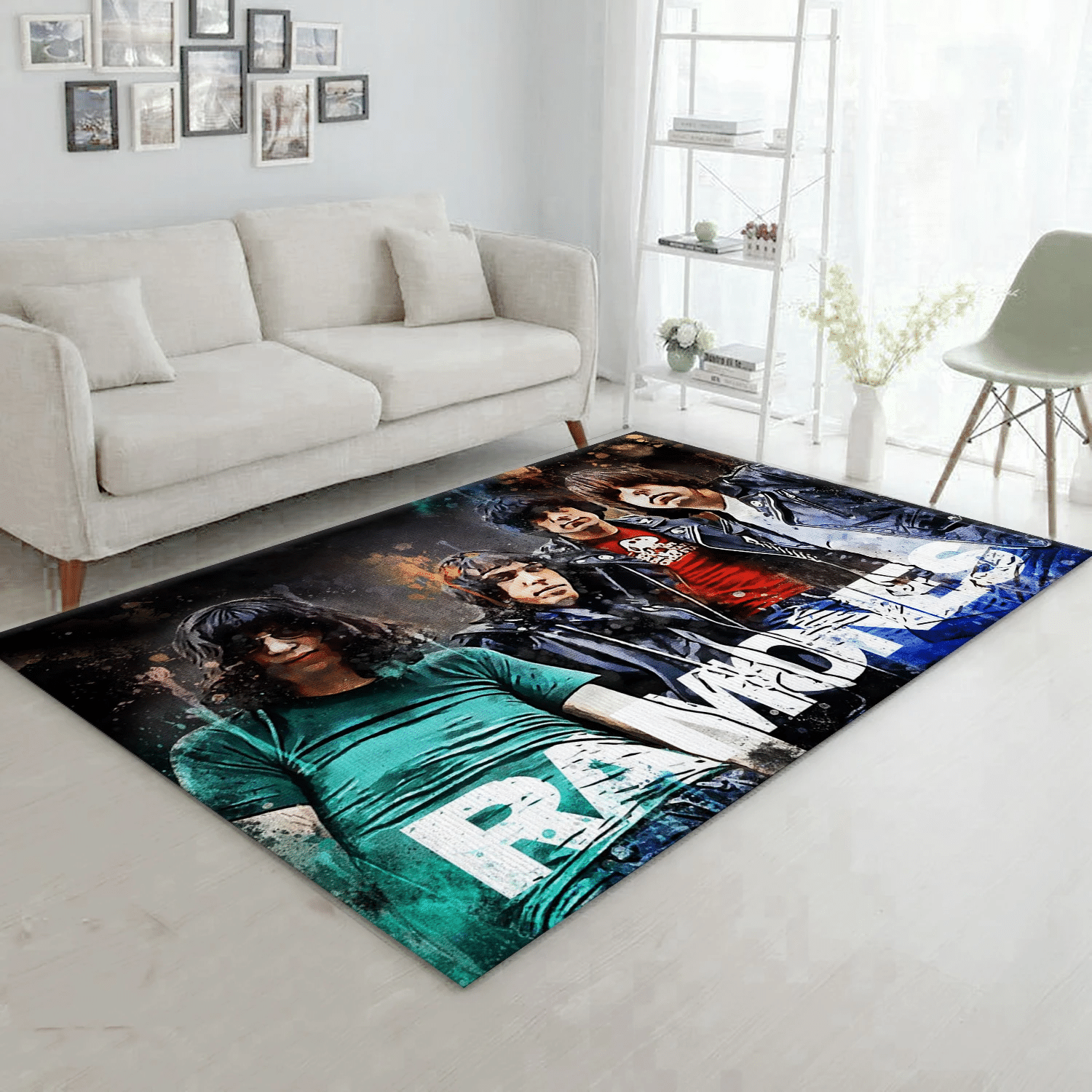 The Ramones A Punk Rock Music Area Rug, Living Room  Rug - Home Decor - Indoor Outdoor Rugs