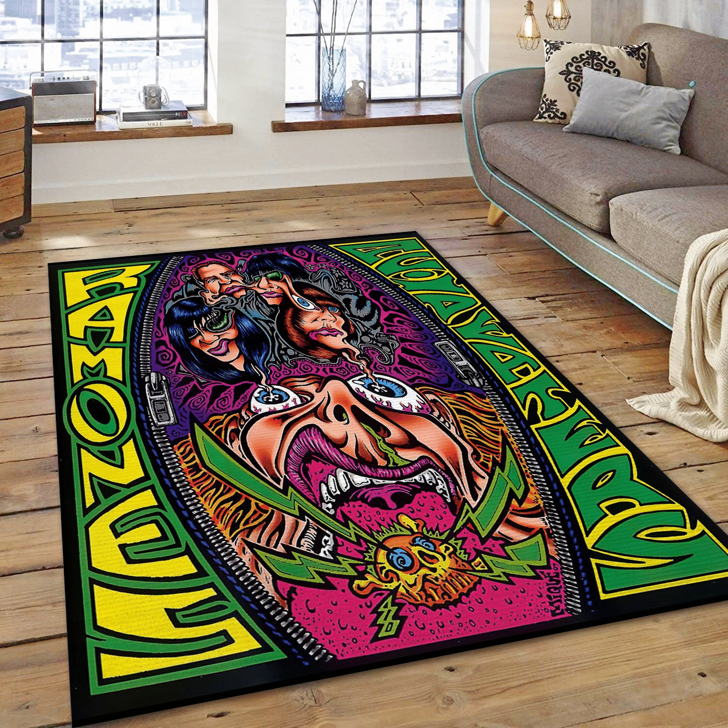 Ramones Artwork Music Area Rug For Christmas, Living Room  Rug - Christmas Gift US Decor - Indoor Outdoor Rugs