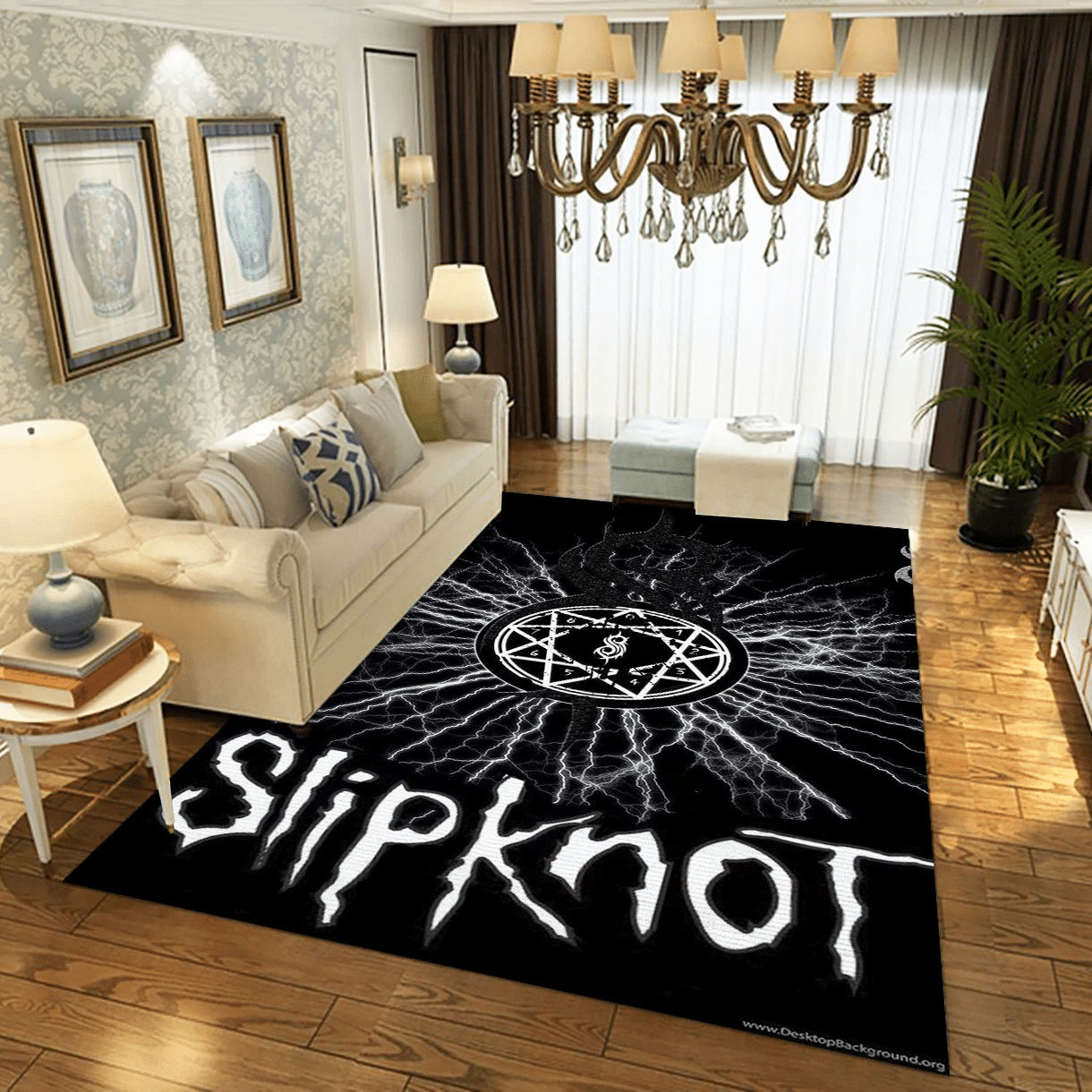 Slipknot Logo 4 Music Area Rug For Christmas, Living Room  Rug - Family Gift US Decor - Indoor Outdoor Rugs