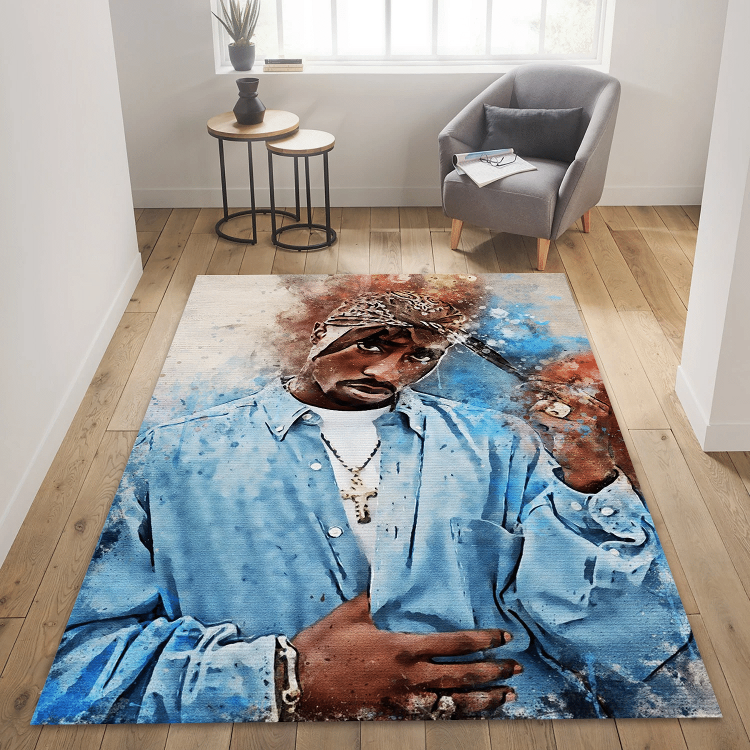 Tupac Amaru Shakur Music Area Rug For Christmas, Living Room  Rug - Family Gift US Decor - Indoor Outdoor Rugs