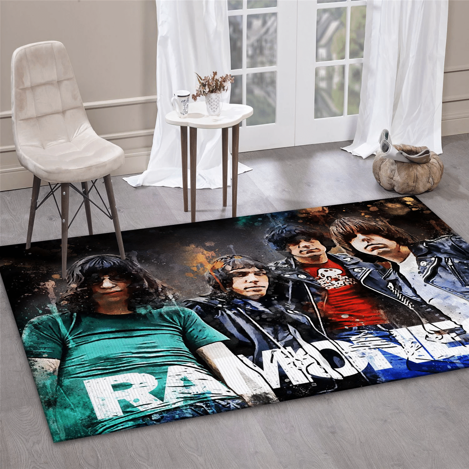 The Ramones A Punk Rock Music Area Rug, Living Room  Rug - Home Decor - Indoor Outdoor Rugs