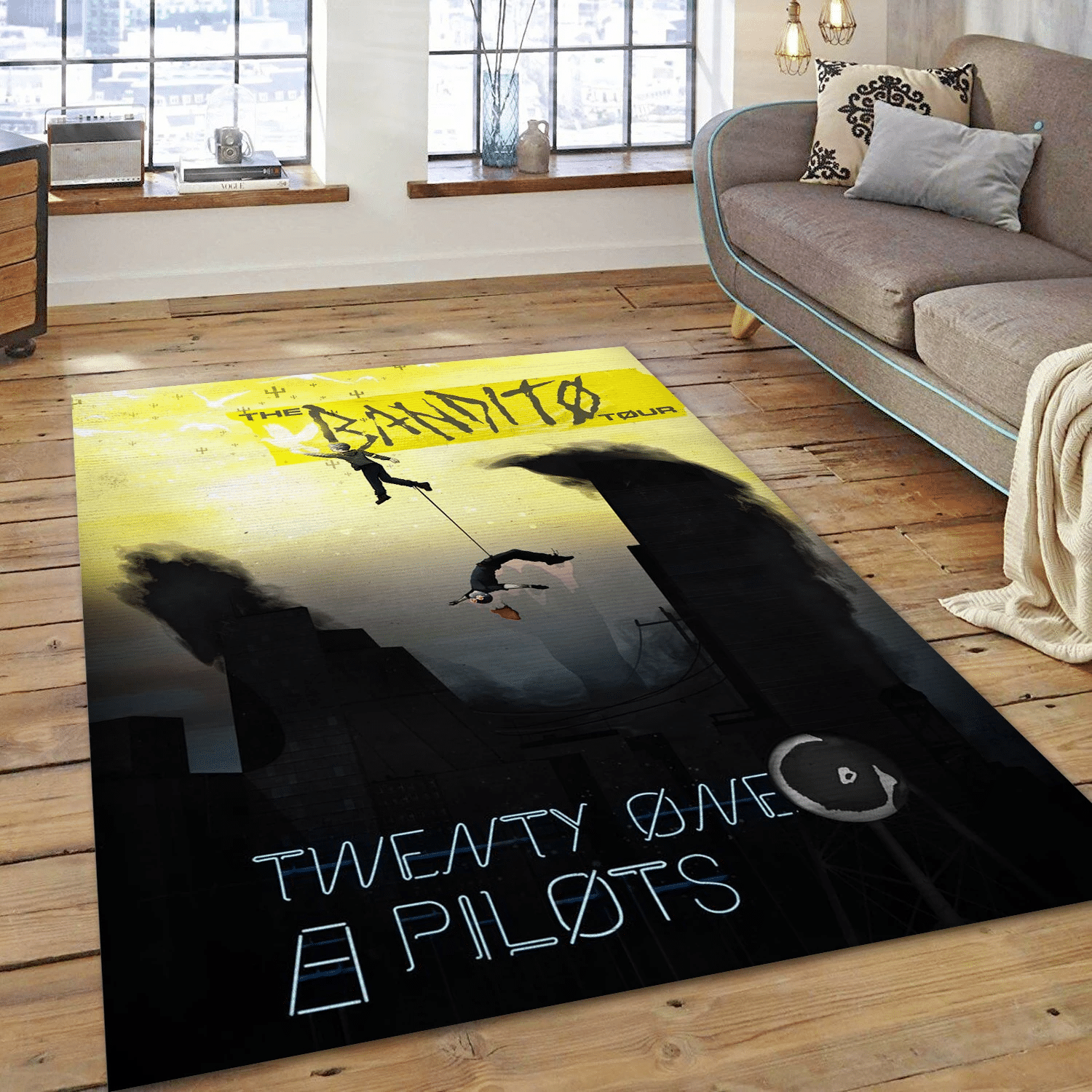 East Leaving Town Music Area Rug, Living Room  Rug - Christmas Gift US Decor - Indoor Outdoor Rugs