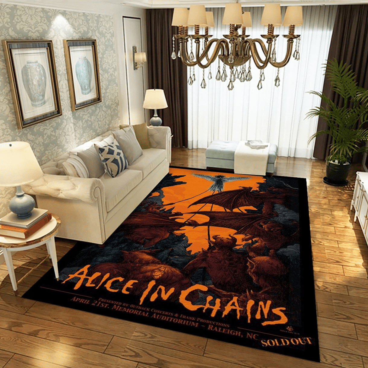 Alice In Chains 5 Music Area Rug For Christmas, Living Room  Rug - Home Decor - Indoor Outdoor Rugs