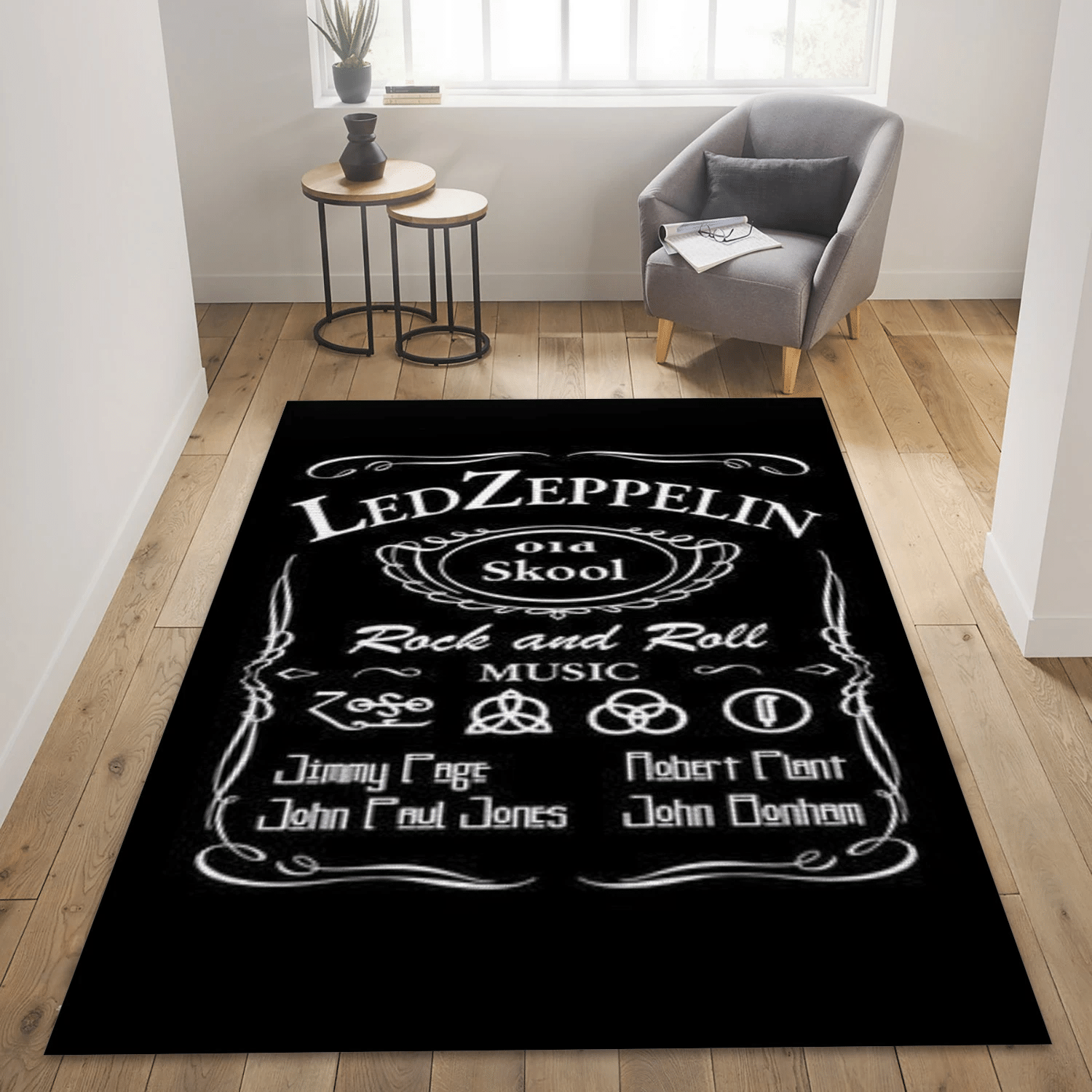 Led Zeppelin Legend Band Music Area Rug, Living Room  Rug - Family Gift US Decor - Indoor Outdoor Rugs