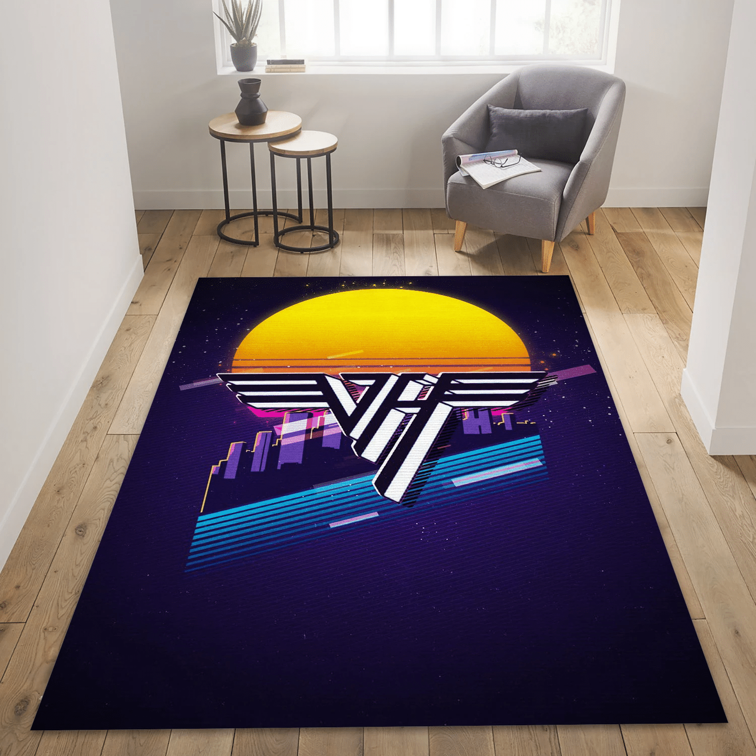 Van Halen Legend Logo Area Rug, Living Room  Rug - US Gift Decor - Indoor Outdoor Rugs