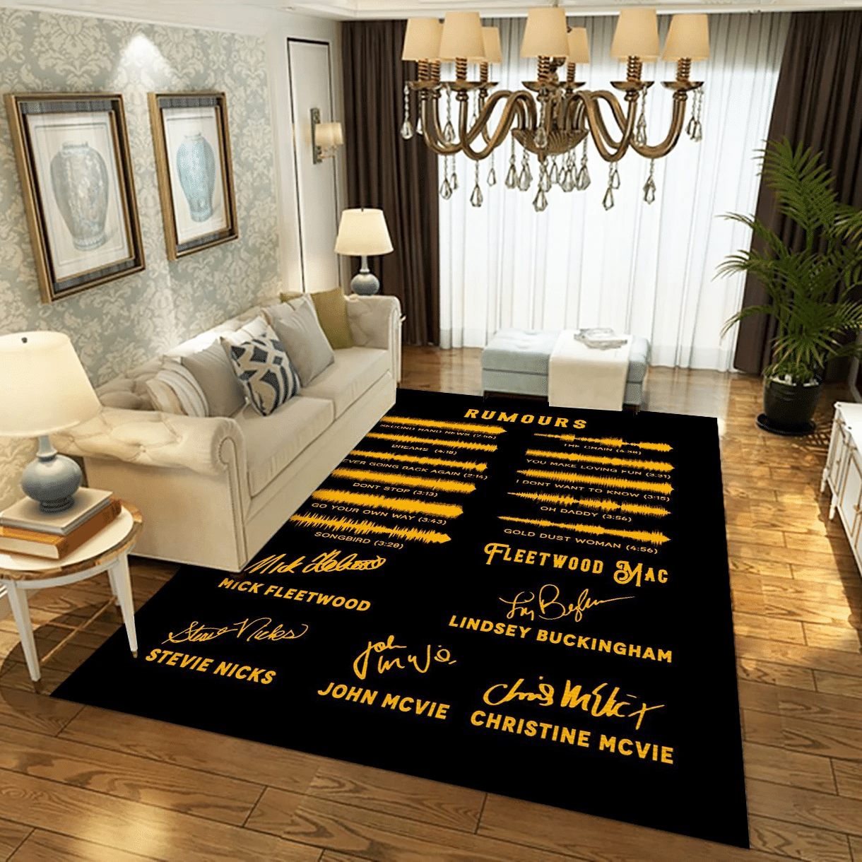 Fleetwood Mac Rumour Music Area Rug Carpet, Living Room  Rug - Home Decor - Indoor Outdoor Rugs