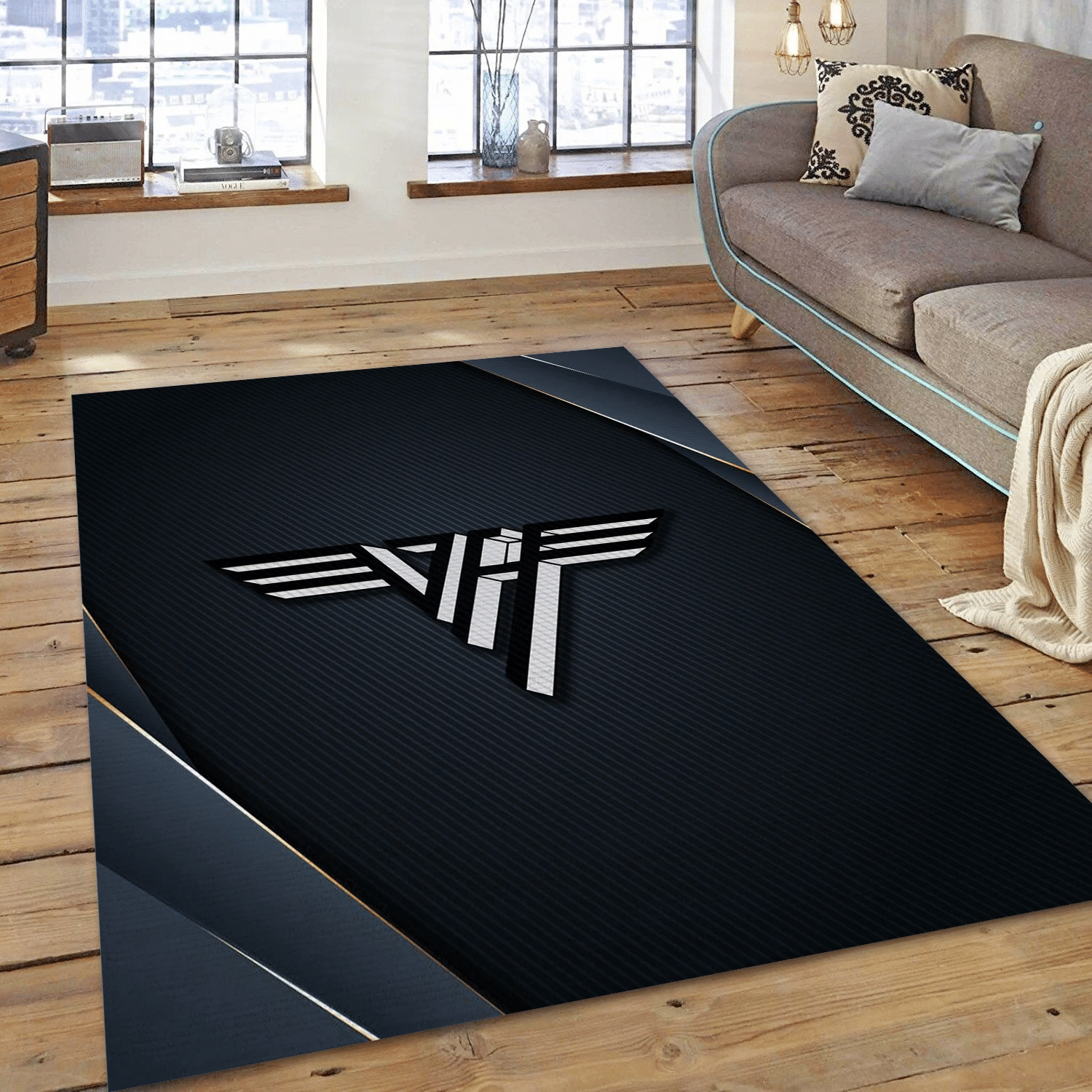 Van Halen Logo Modern Music Area Rug For Christmas, Living Room  Rug - Home Decor - Indoor Outdoor Rugs