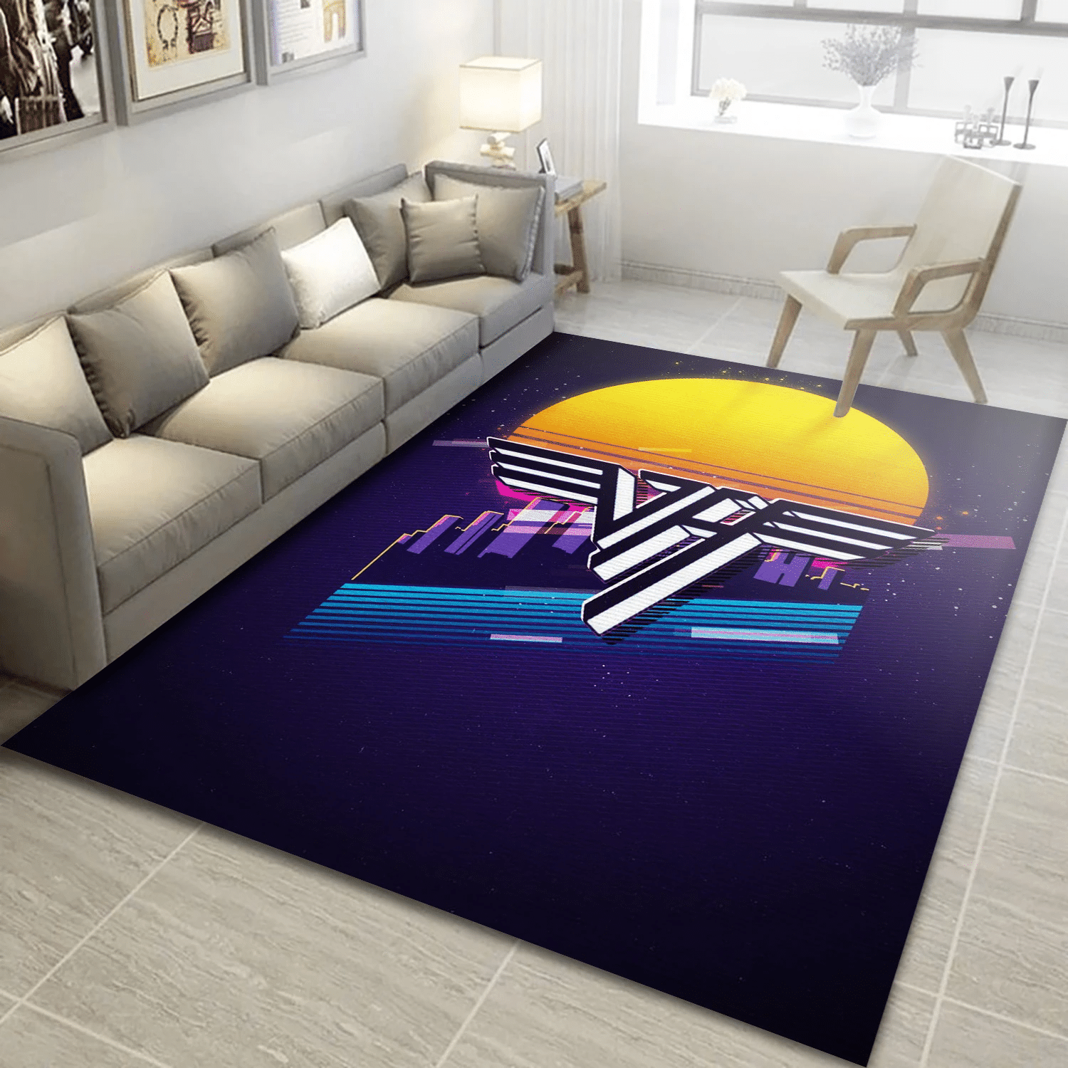 Van Halen Legend Logo Area Rug, Living Room  Rug - US Gift Decor - Indoor Outdoor Rugs