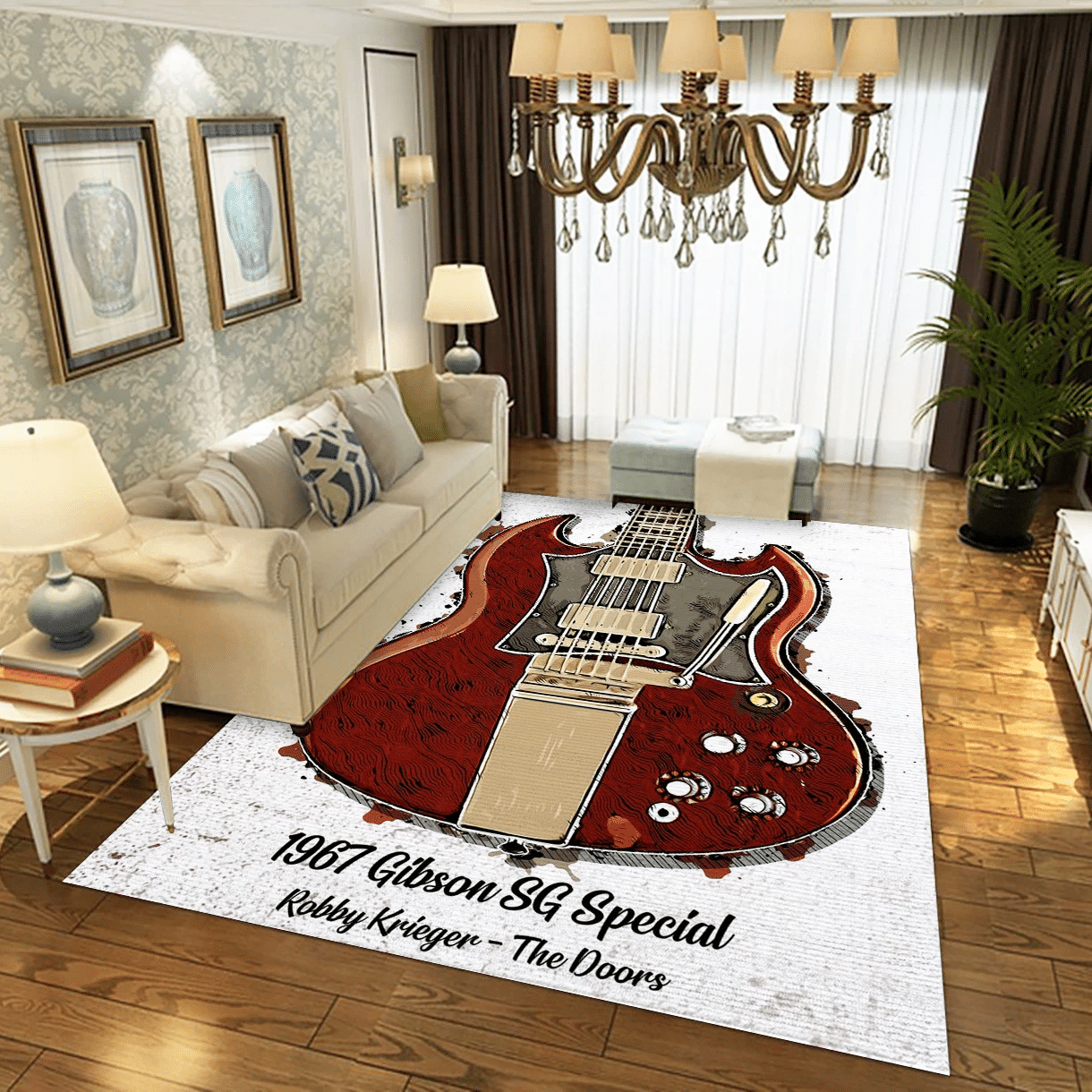 1967 Gibson The Doors Area Rug, Living Room  Rug - US Gift Decor - Indoor Outdoor Rugs