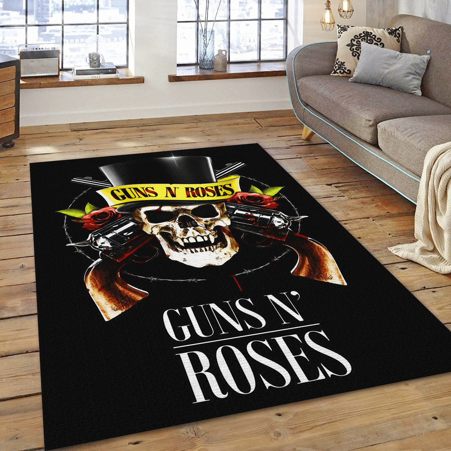 Guns N Roses 2 Music Area Rug Carpet, Living Room  Rug - Family Gift US Decor - Indoor Outdoor Rugs