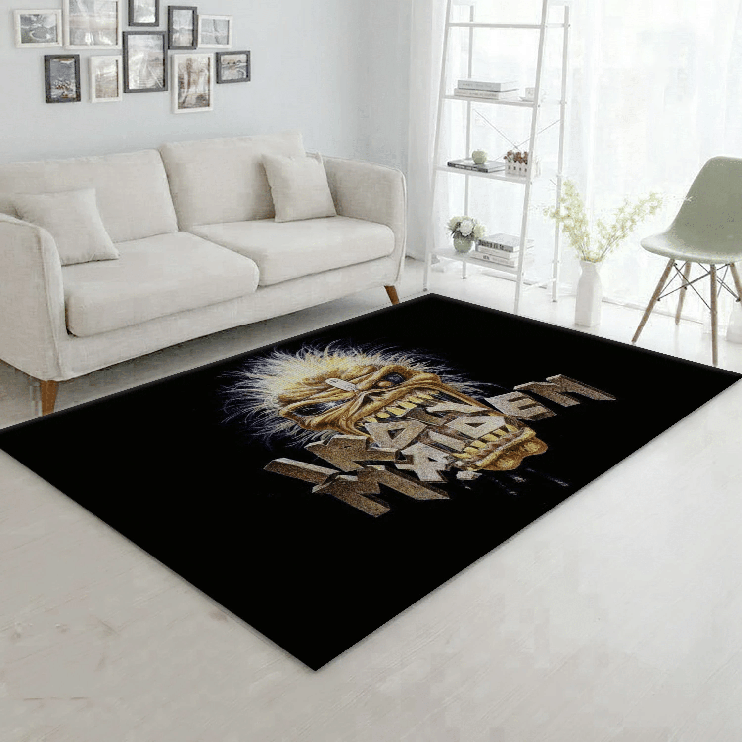 Iron Maiden Logo 4 Area Rug, Living Room  Rug - US Gift Decor - Indoor Outdoor Rugs