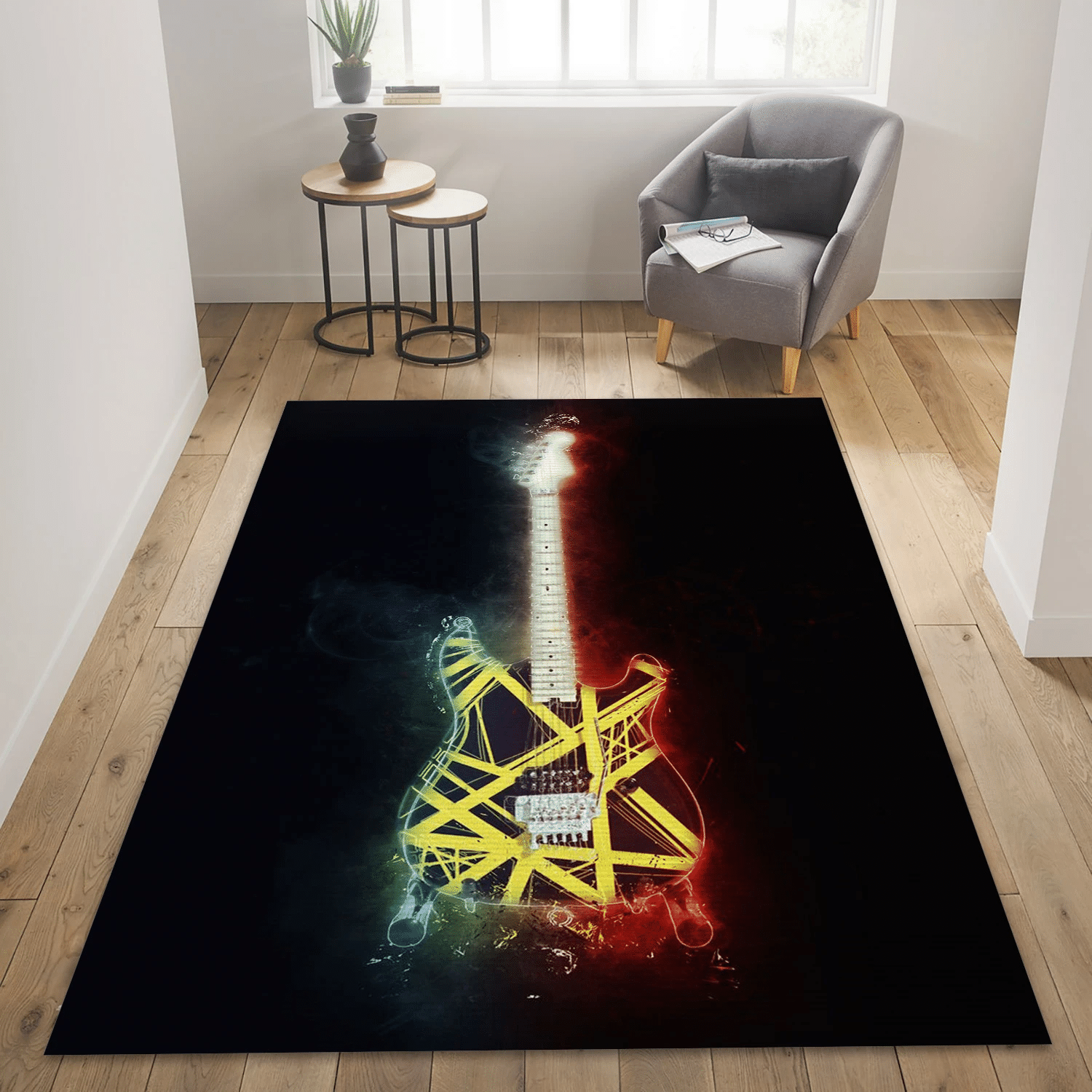 Van Halen Guitar Music Area Rug For Christmas, Living Room  Rug - US Gift Decor - Indoor Outdoor Rugs