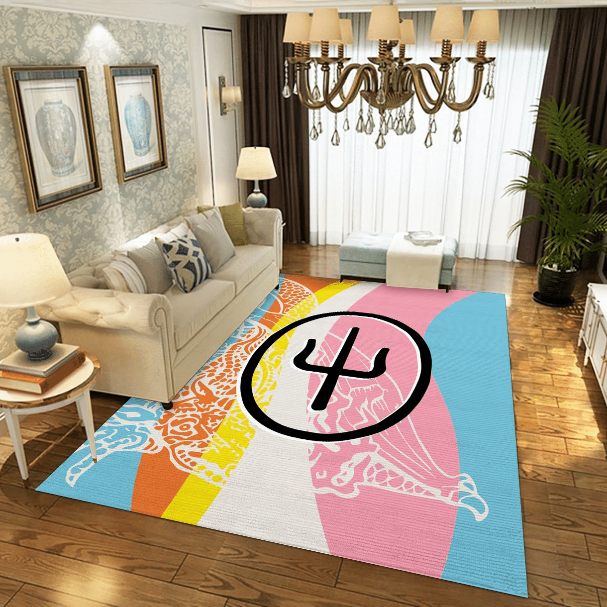 Twenty One Pilots Colored Area Rug, Living Room  Rug - Family Gift US Decor - Indoor Outdoor Rugs