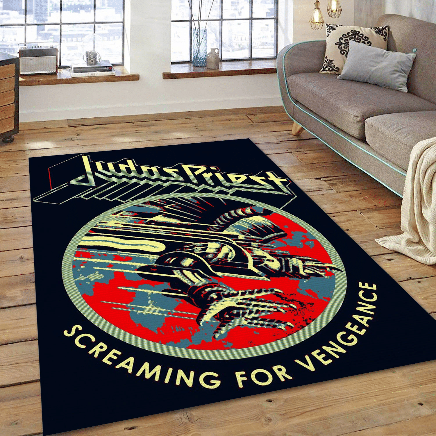 Judas Priest Screaming For Vengeance 1 Music Area Rug Carpet, Living Room  Rug - Floor Decor - Indoor Outdoor Rugs