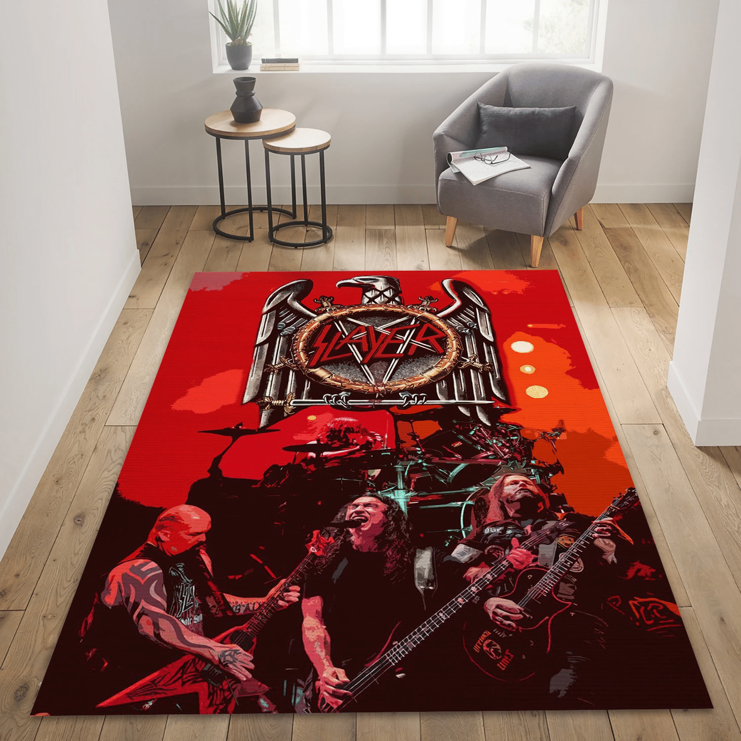 Slayer Band Music Area Rug, Living Room  Rug - Family Gift US Decor - Indoor Outdoor Rugs