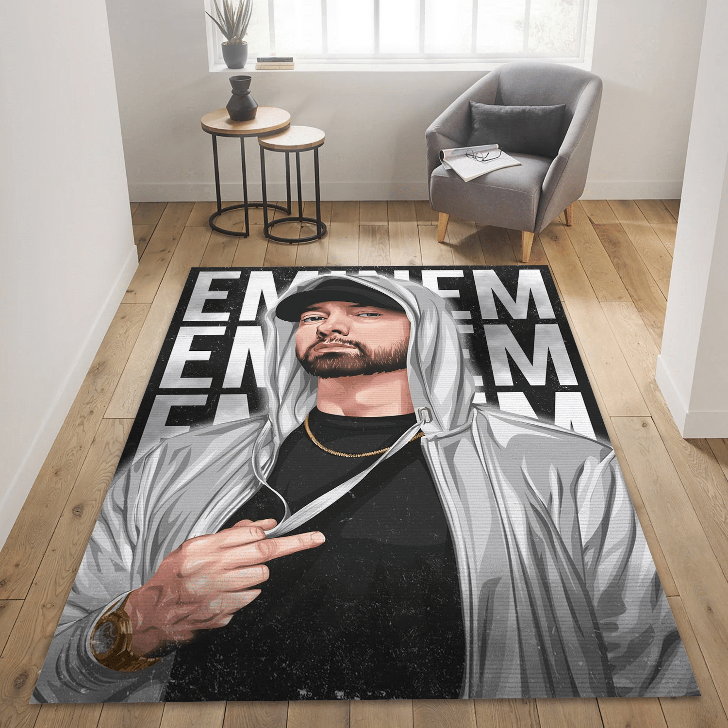 Eminem 1 Music Area Rug Carpet, Living Room  Rug - Christmas Gift US Decor - Indoor Outdoor Rugs