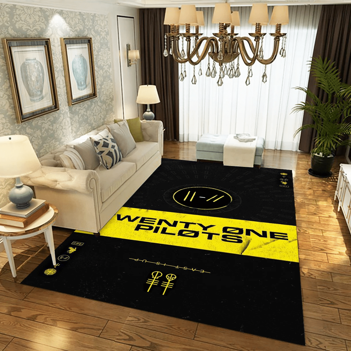 Twenty One Pilots Logo Music Area Rug, Living Room  Rug - Christmas Gift US Decor - Indoor Outdoor Rugs