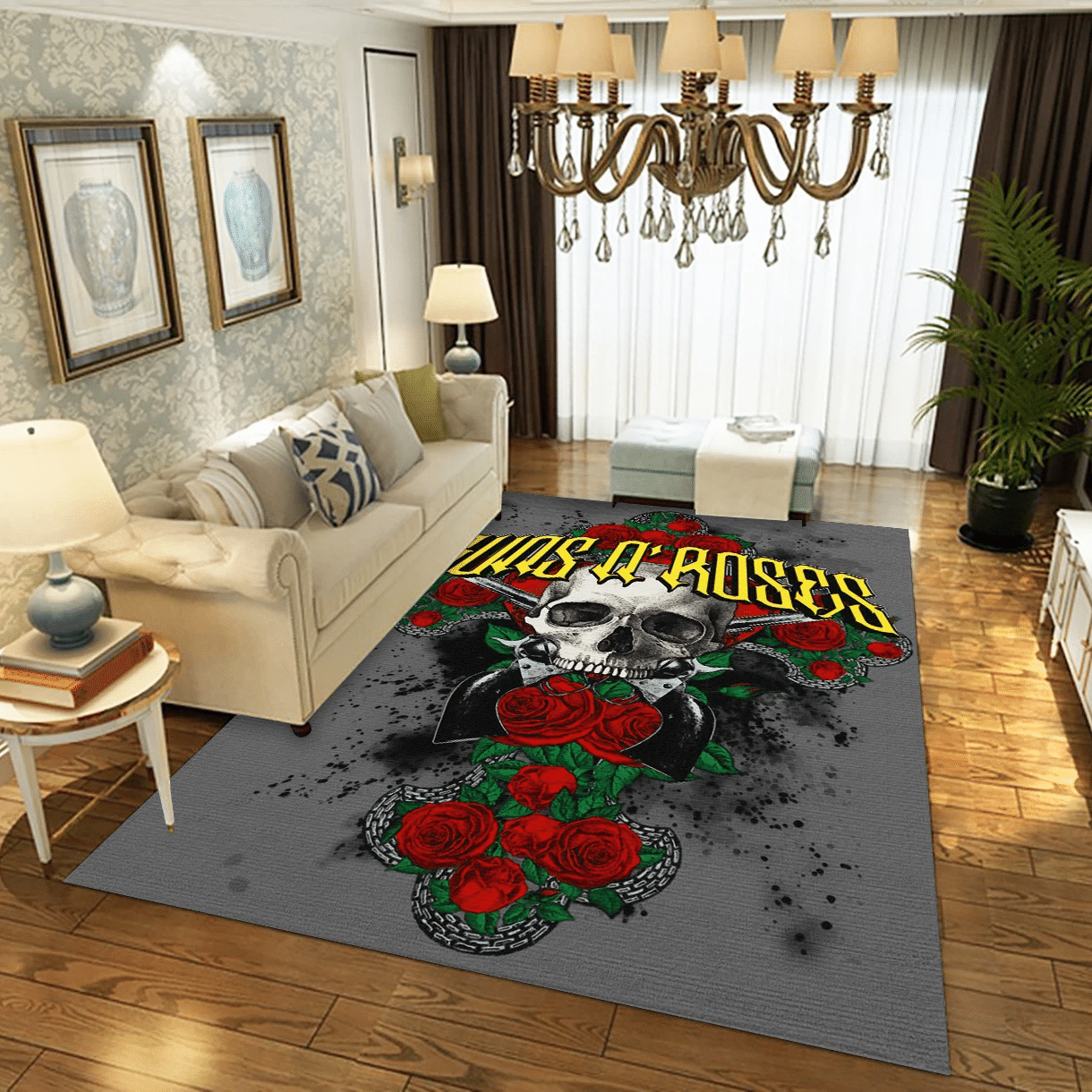 Guns N Roses 1 Music Area Rug For Christmas, Living Room  Rug - Home Decor - Indoor Outdoor Rugs