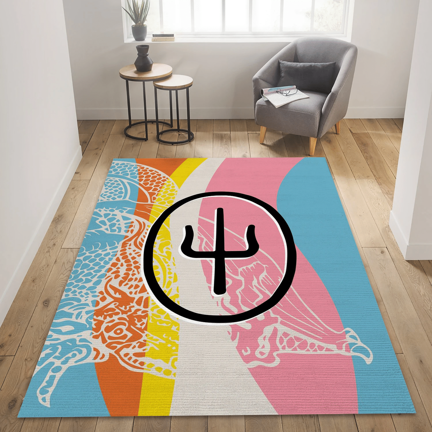 Twenty One Pilots Colored Area Rug, Living Room  Rug - Family Gift US Decor - Indoor Outdoor Rugs