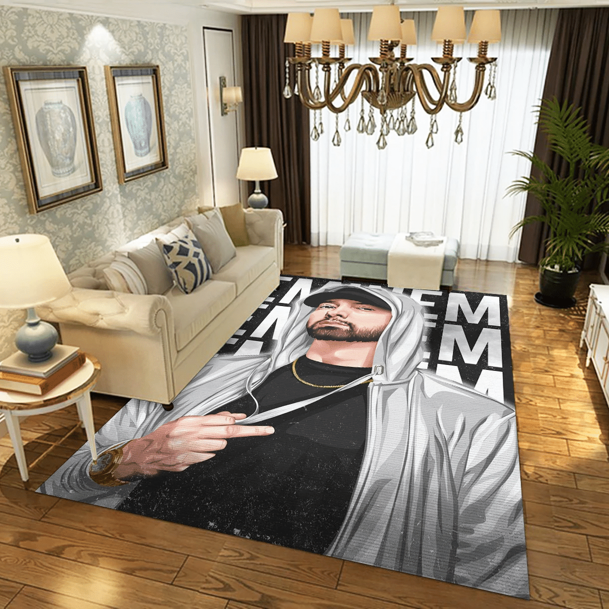 Eminem 1 Music Area Rug Carpet, Living Room  Rug - Christmas Gift US Decor - Indoor Outdoor Rugs