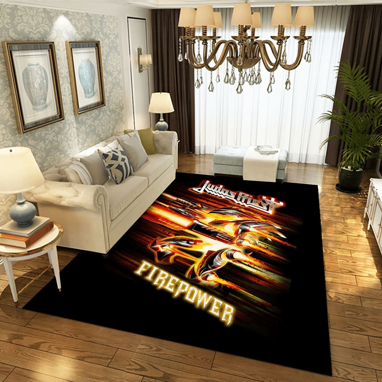 Judas Priest Legend Band Area Rug, Living Room  Rug - Home Decor - Indoor Outdoor Rugs