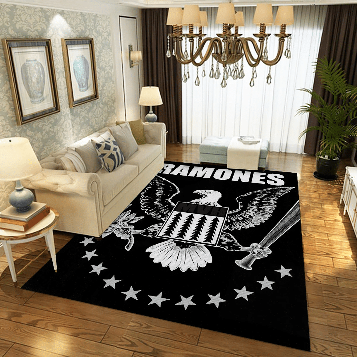 The Ramones Eagle Music Area Rug, Living Room  Rug - US Gift Decor - Indoor Outdoor Rugs