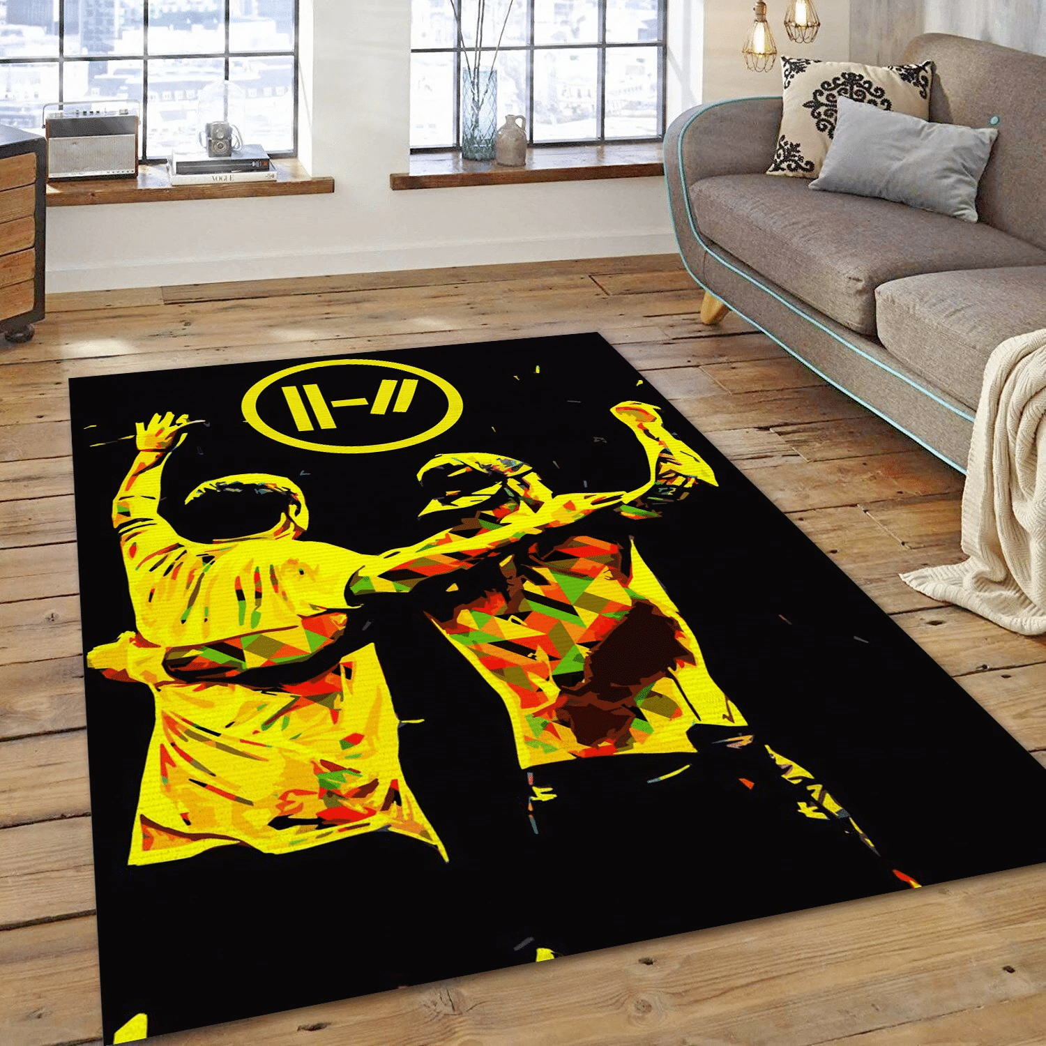 Twenty One Pilots Band Music Area Rug Carpet, Living Room  Rug - US Gift Decor - Indoor Outdoor Rugs