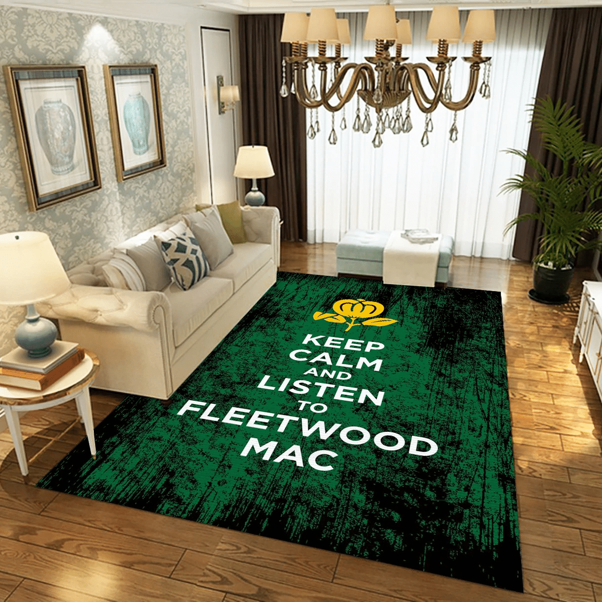 Keep Calm And Listen To Fleetwood Mac Music Area Rug Carpet, Living Room  Rug - US Gift Decor - Indoor Outdoor Rugs