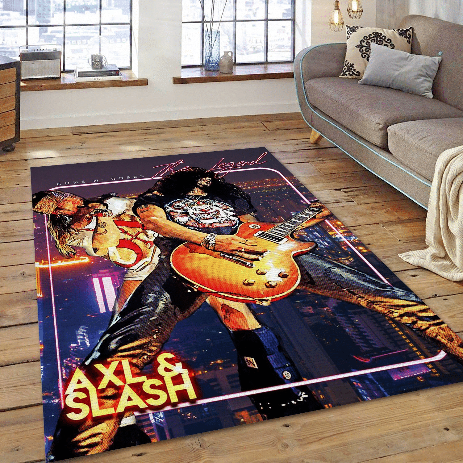 Guns N Roses The Legend Music Area Rug, Living Room  Rug - Home Decor - Indoor Outdoor Rugs