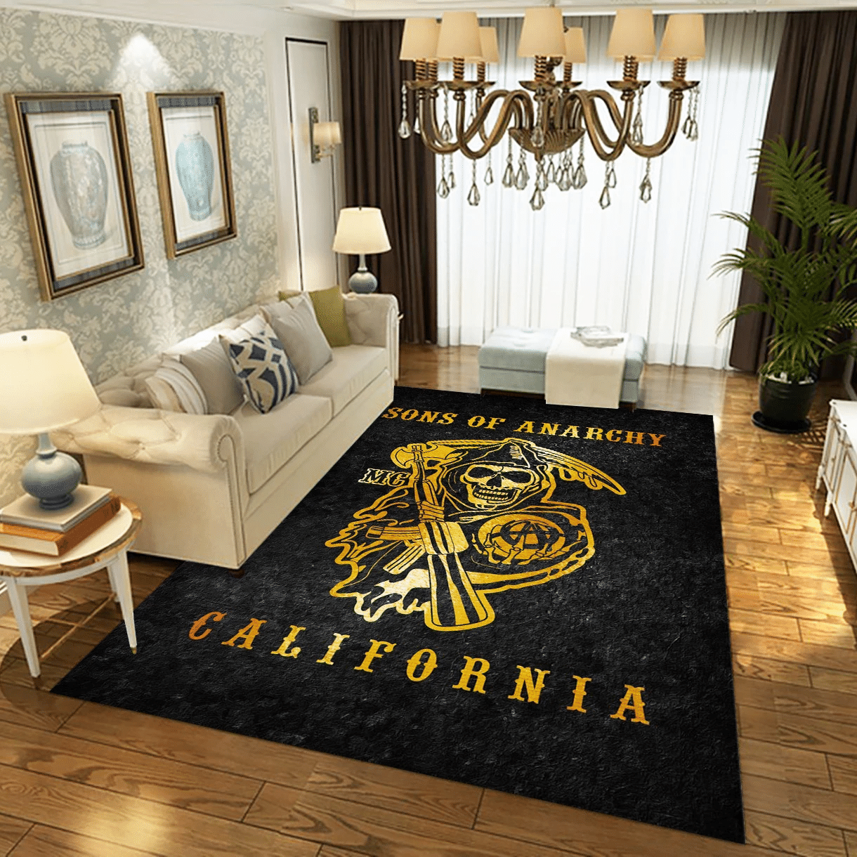 Sons Of Anarchy Bon Jovi Music Area Rug For Christmas, Living Room  Rug - Home Decor - Indoor Outdoor Rugs