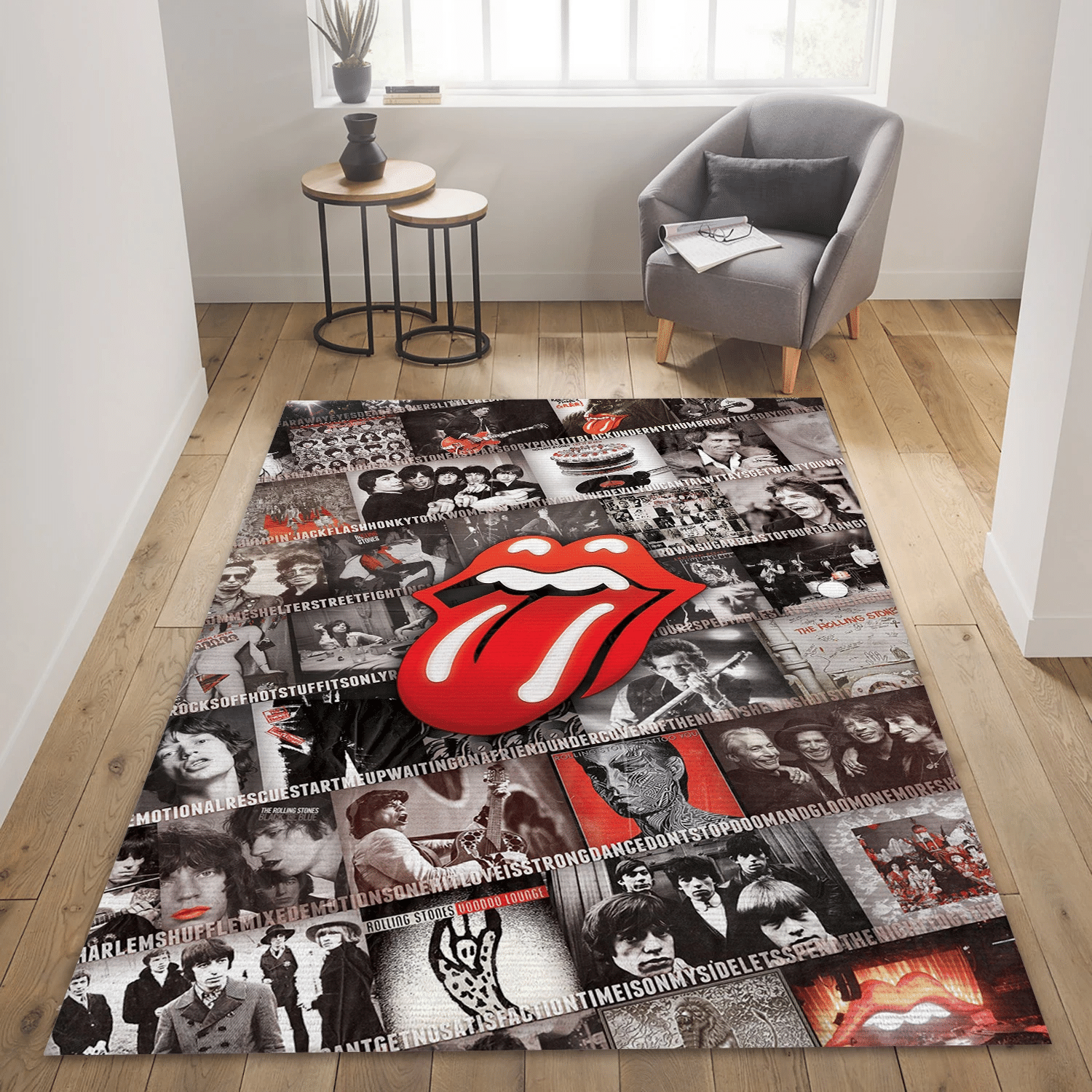 The Rolling Stones Album Music Area Rug, Living Room  Rug - Home Decor - Indoor Outdoor Rugs