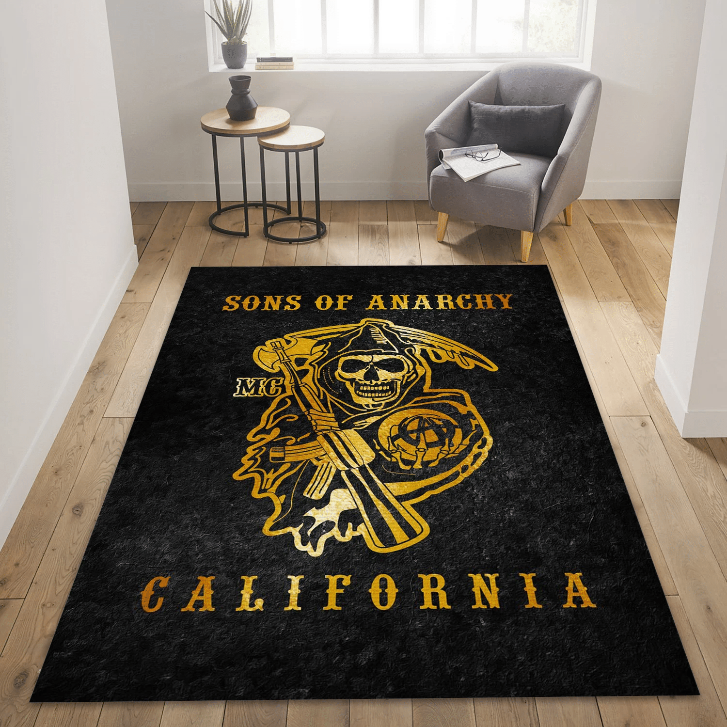 Sons Of Anarchy Bon Jovi Music Area Rug For Christmas, Living Room  Rug - Home Decor - Indoor Outdoor Rugs