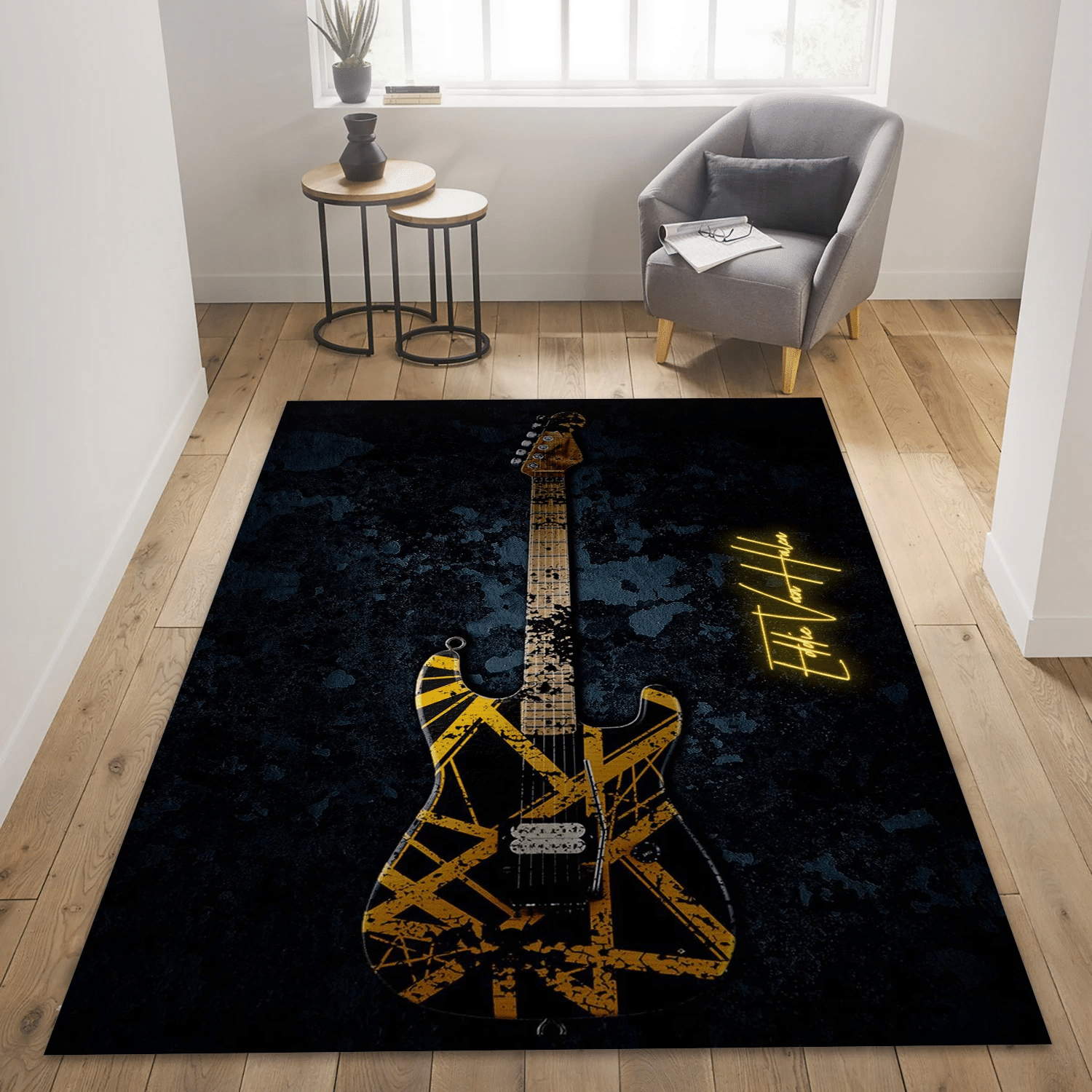 Van Halen Guitar 1 Music Area Rug Carpet, Living Room Rug - Family Gift US Decor - Indoor Outdoor Rugs