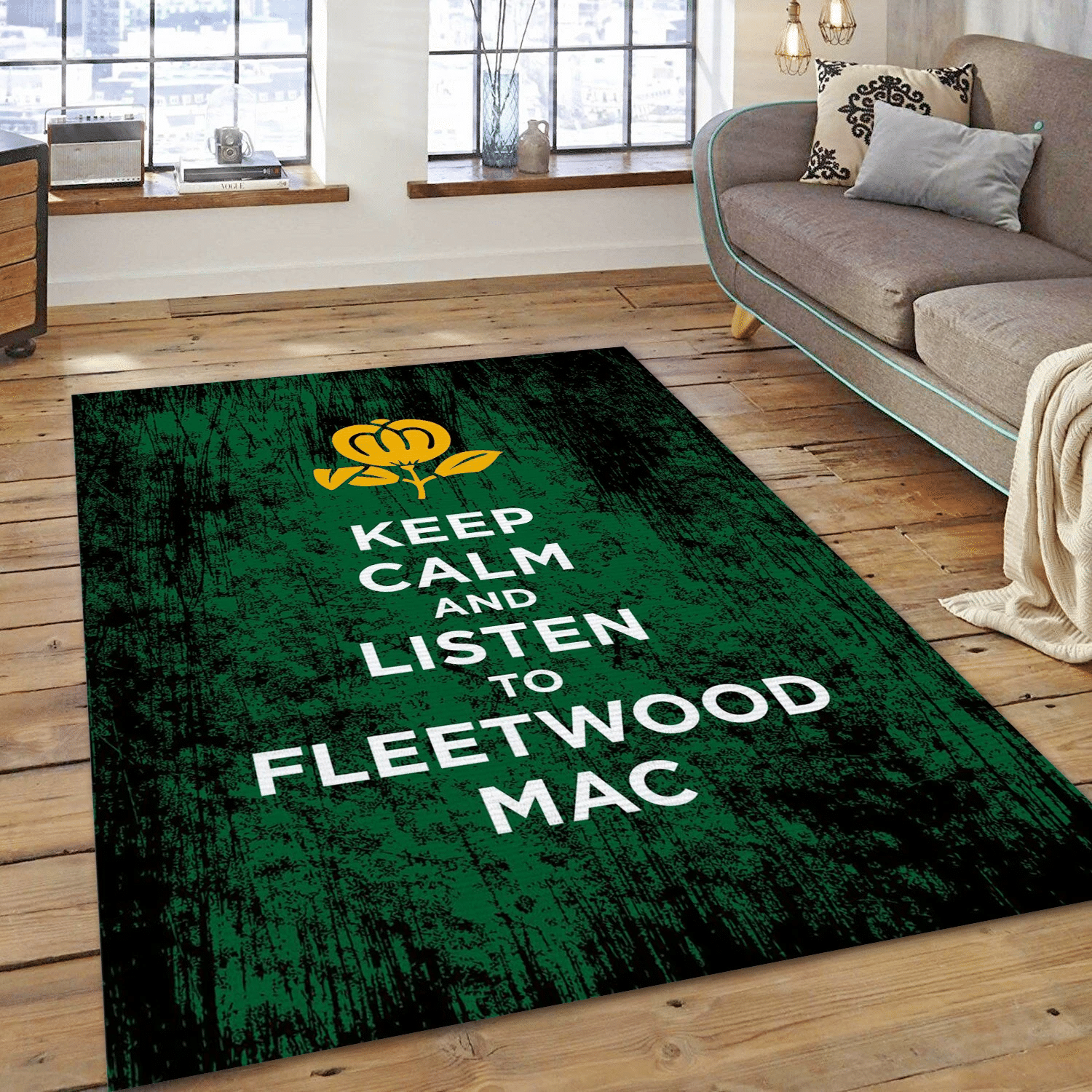 Keep Calm And Listen To Fleetwood Mac Music Area Rug Carpet, Living Room  Rug - US Gift Decor - Indoor Outdoor Rugs