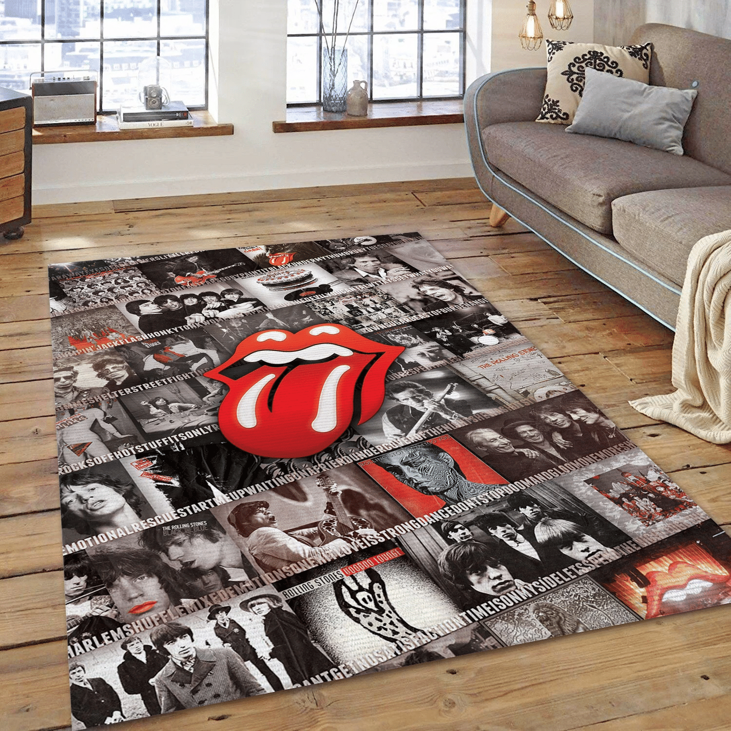 The Rolling Stones Album Music Area Rug, Living Room  Rug - Home Decor - Indoor Outdoor Rugs