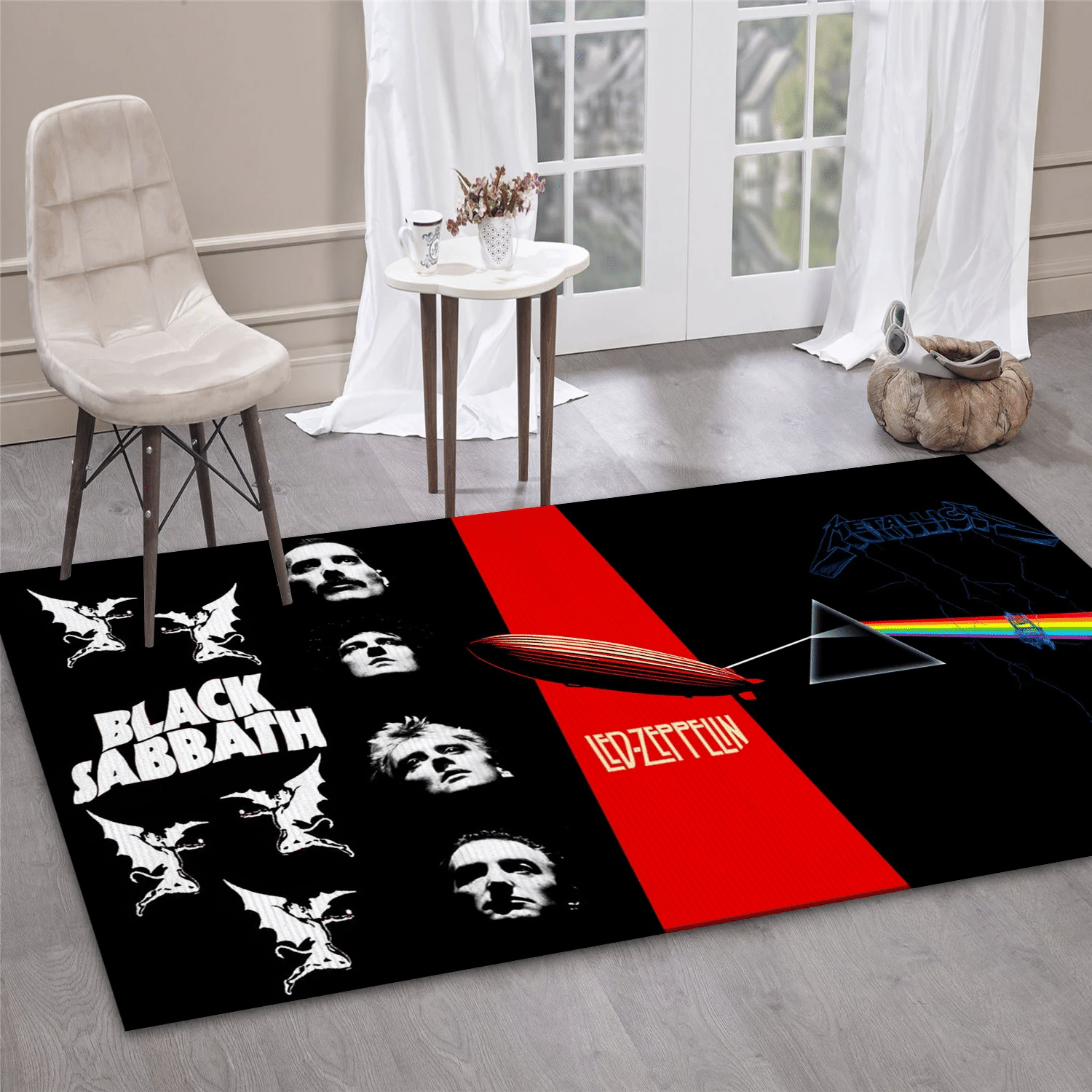 Pink Floyd Black Sabbath Legend Band Area Rug, Living Room  Rug - Family Gift US Decor - Indoor Outdoor Rugs