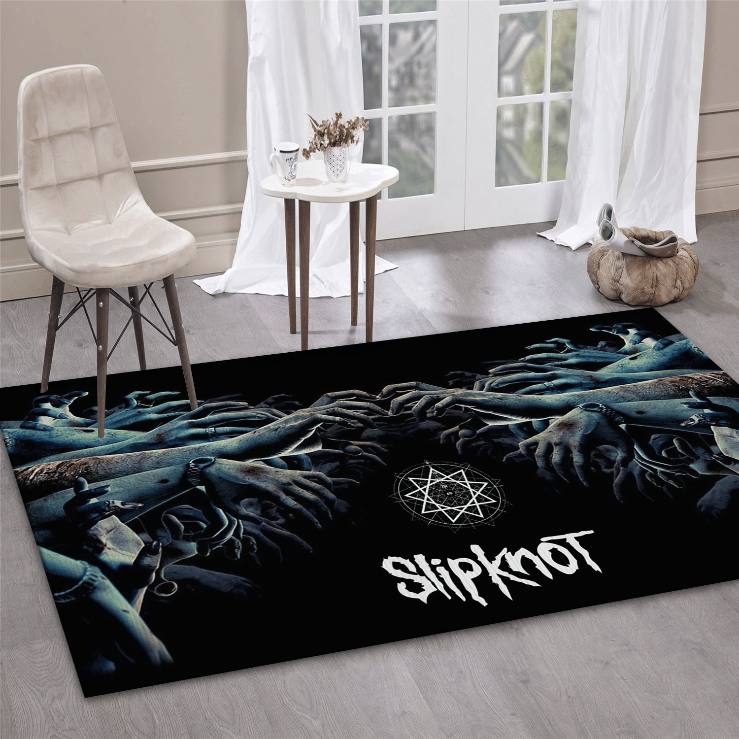 Slipknot Rock Band Music Area Rug Carpet, Living Room  Rug - Floor Decor - Indoor Outdoor Rugs