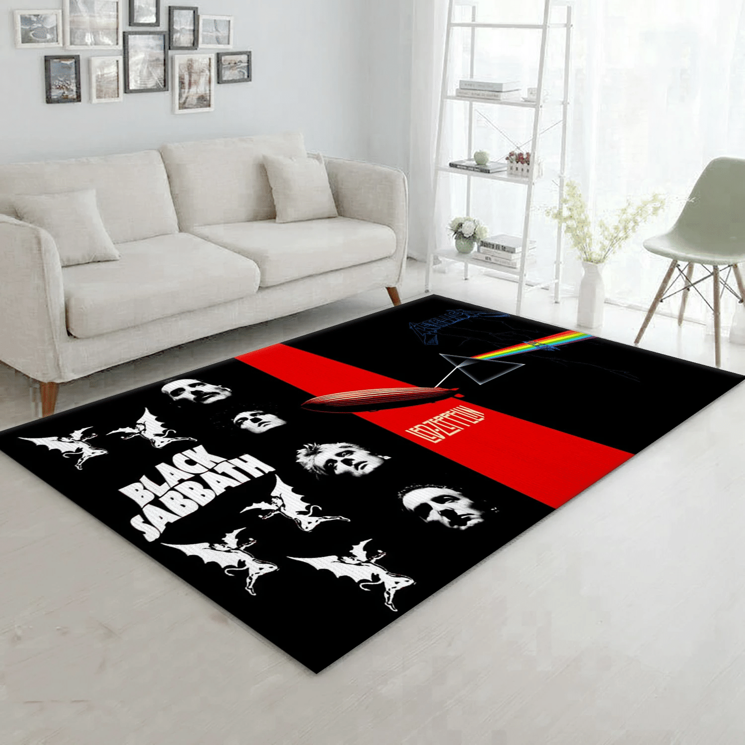 Pink Floyd Black Sabbath Legend Band Area Rug, Living Room  Rug - Family Gift US Decor - Indoor Outdoor Rugs