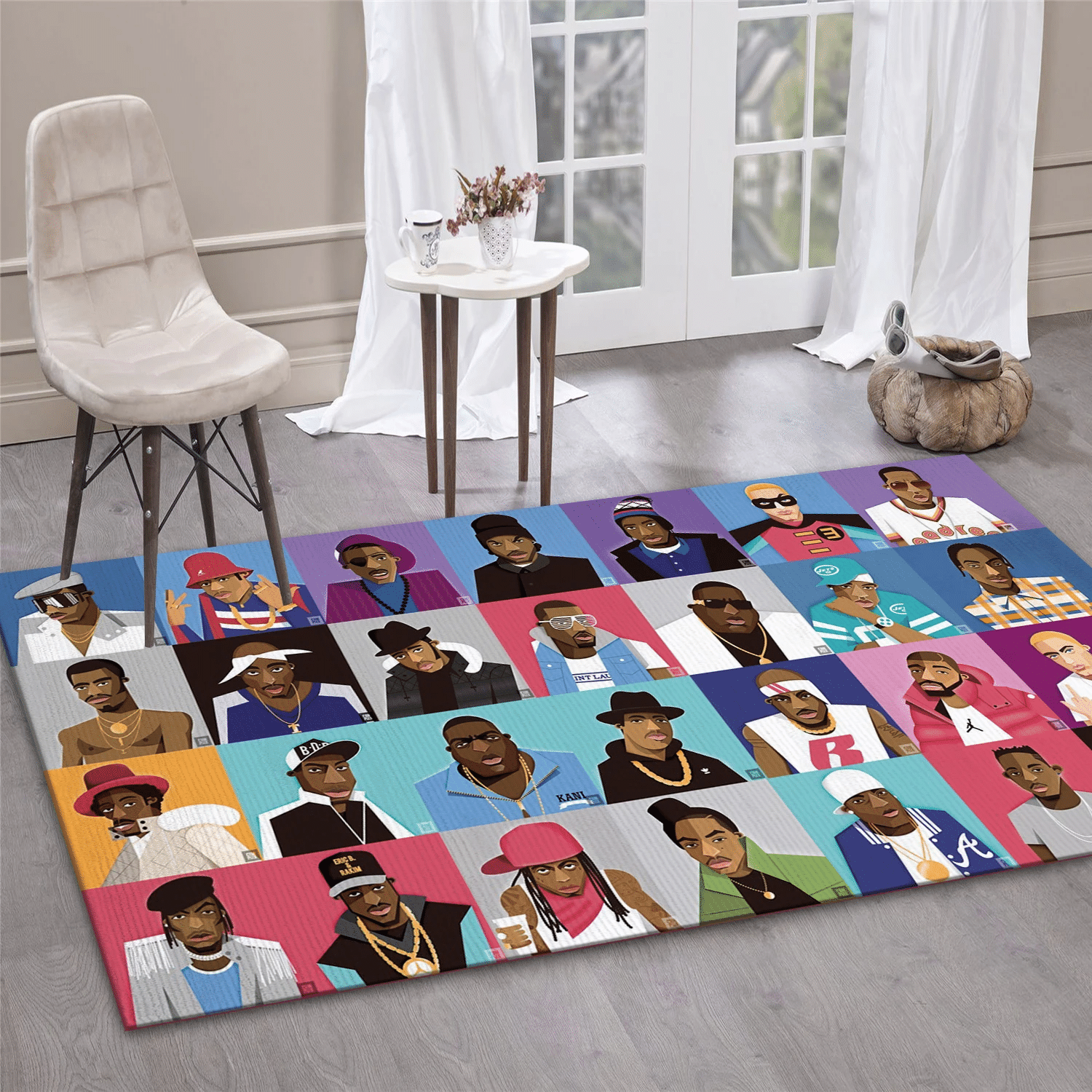 Rapper Collection Music Area Rug For Christmas, Living Room  Rug - US Gift Decor - Indoor Outdoor Rugs