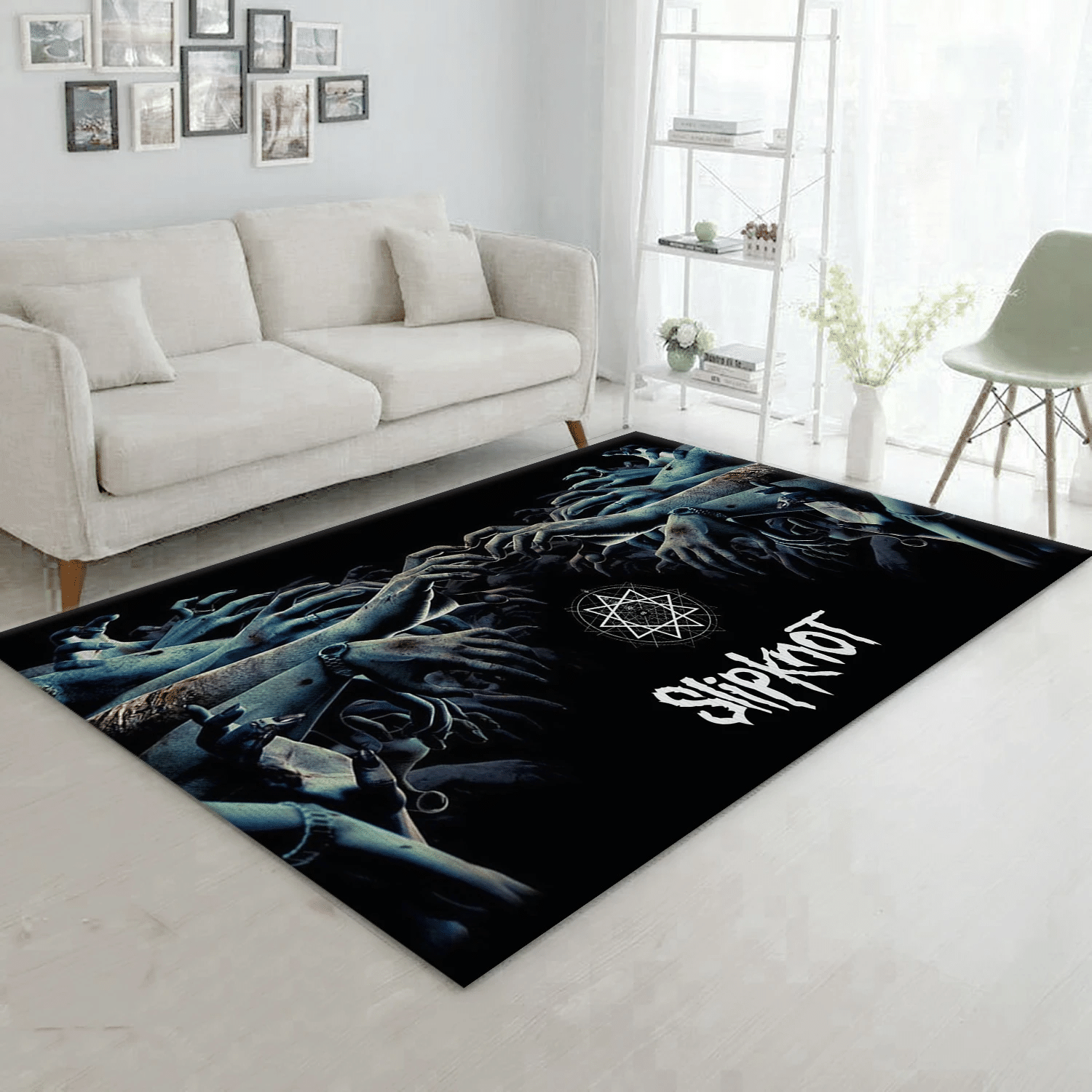 Slipknot Rock Band Music Area Rug Carpet, Living Room  Rug - Floor Decor - Indoor Outdoor Rugs