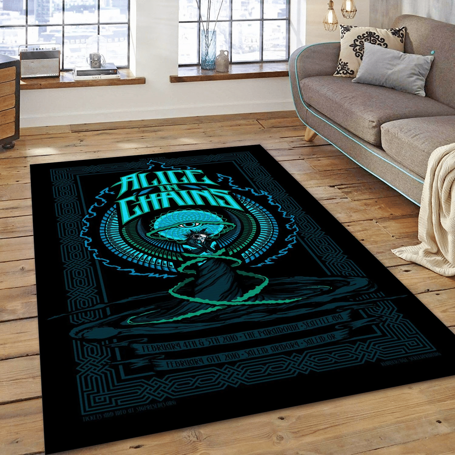 Alice In Chains Album Music Area Rug Carpet, Living Room  Rug - US Gift Decor - Indoor Outdoor Rugs