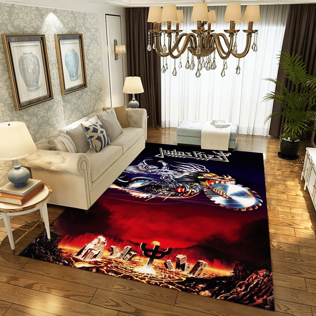 Judas Priest Hot Rock Band Music Area Rug Carpet, Living Room  Rug - Christmas Gift US Decor - Indoor Outdoor Rugs